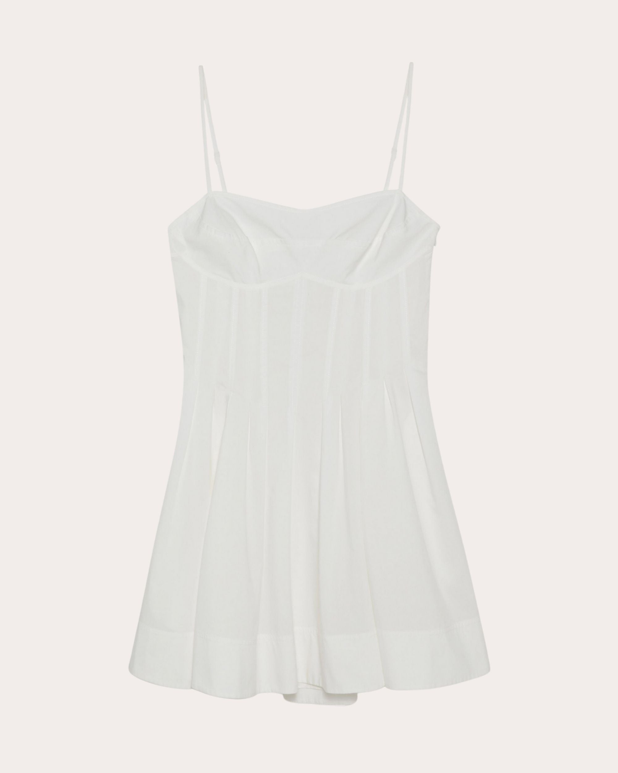 Kitt Poplin Pleated Bustier Mini Dress - 5