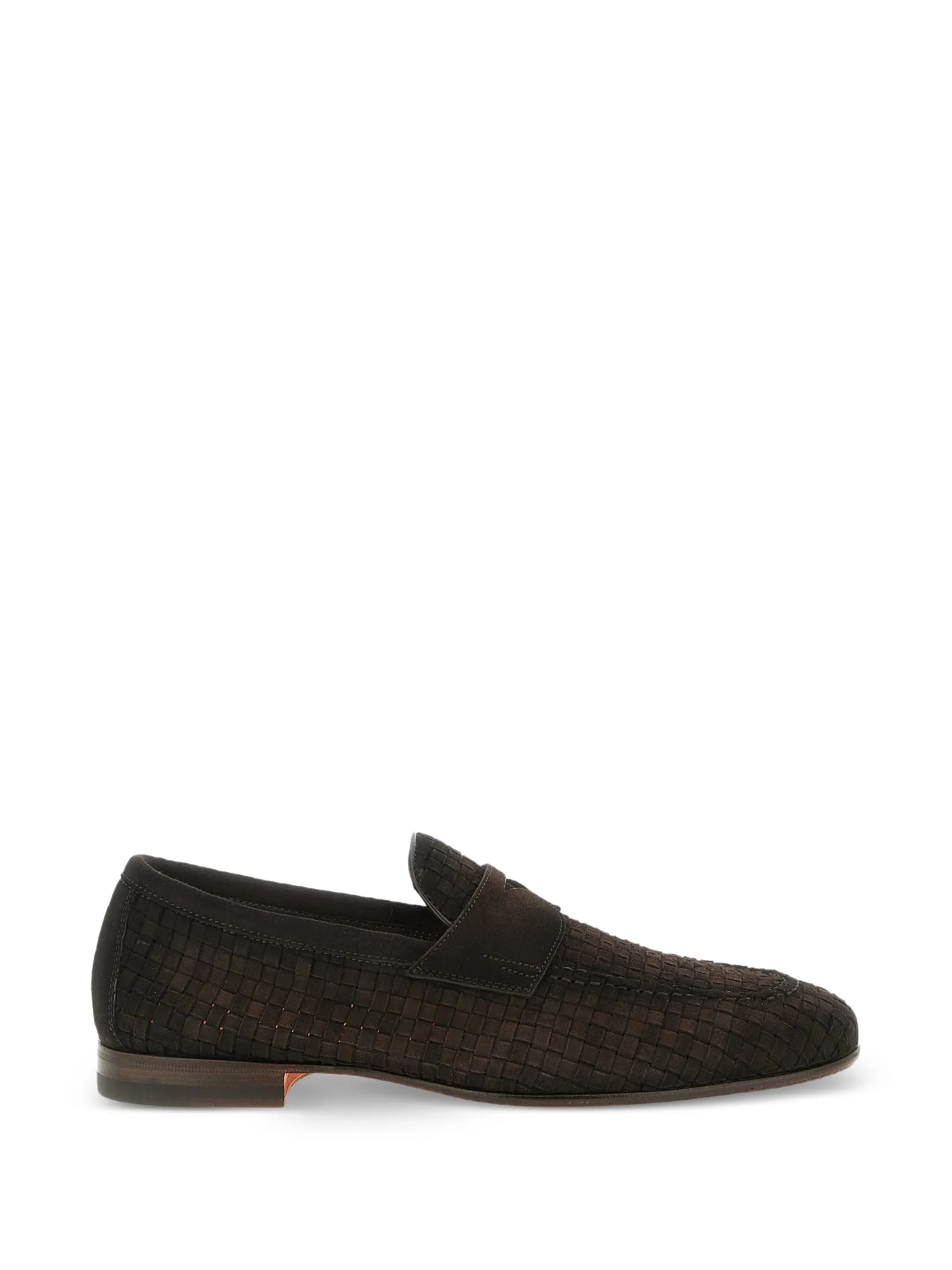 Santoni Carlo Woven Leather Loafers - 1