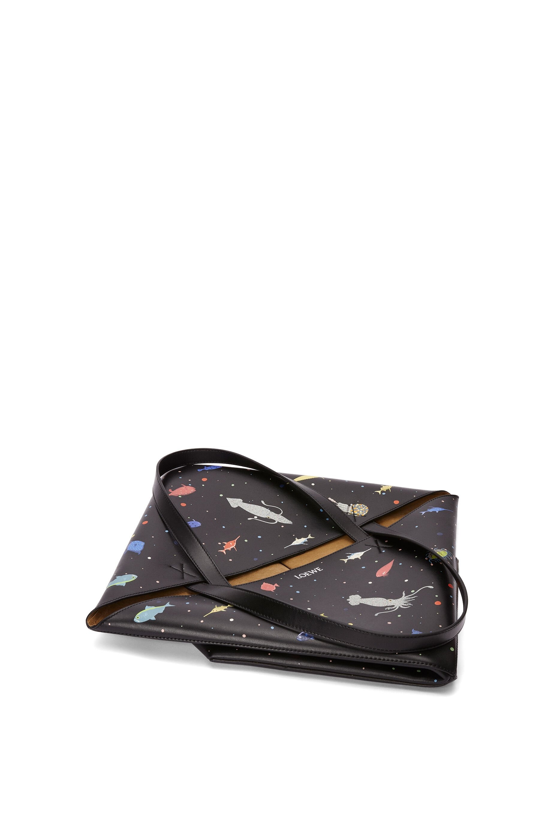 Deep Sea XL Puzzle Fold tote in shiny calfskin - 4