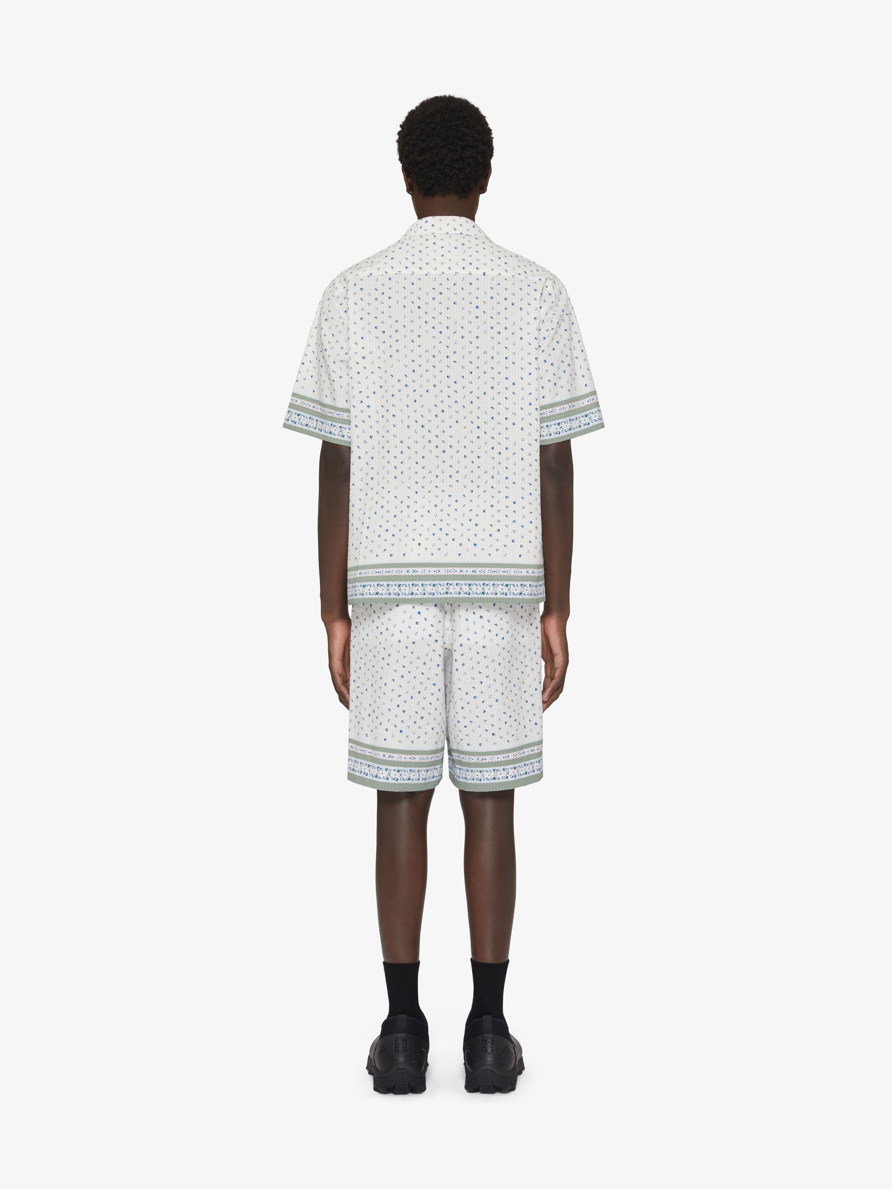 BOXY FIT SHIRT IN COTTON SEERSUCKER WITH FLORAL PRINT - 4