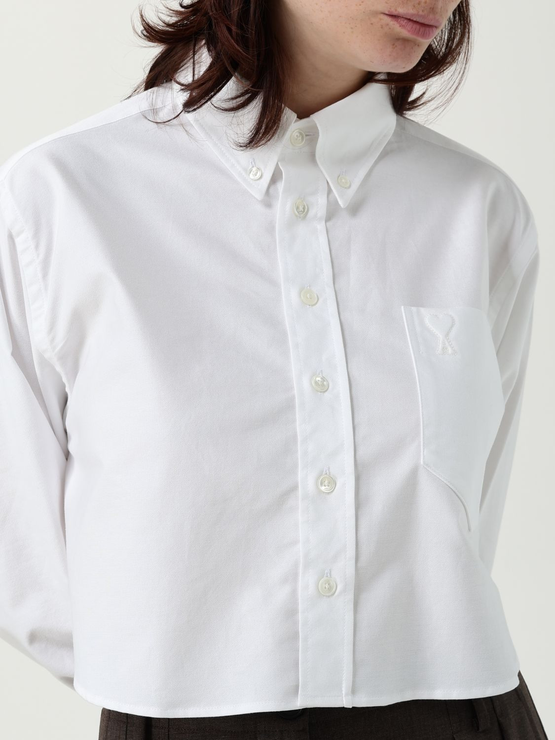 Ami Paris cropped cotton shirt - 3