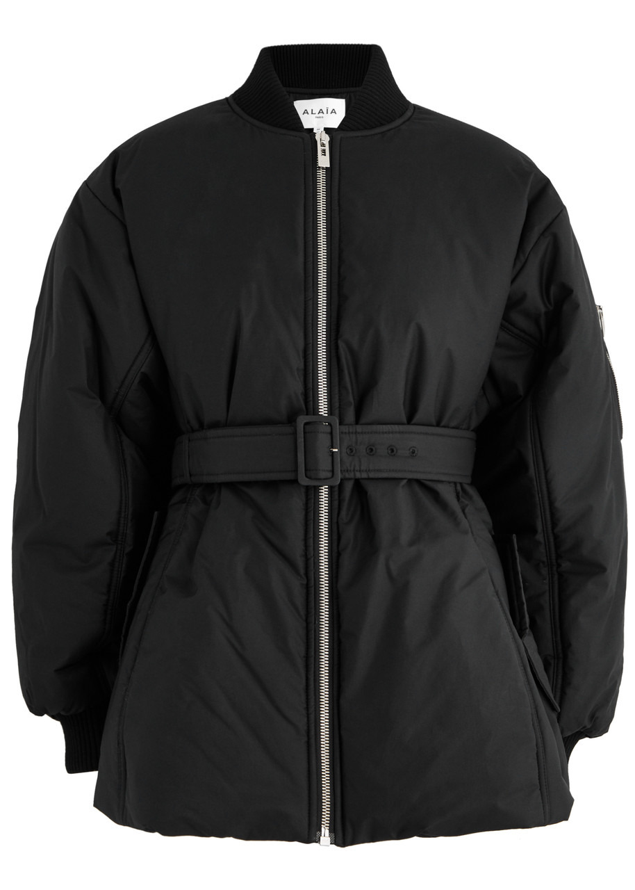 Alaïa Belted Cotton-blend Bomber Jacket - 1