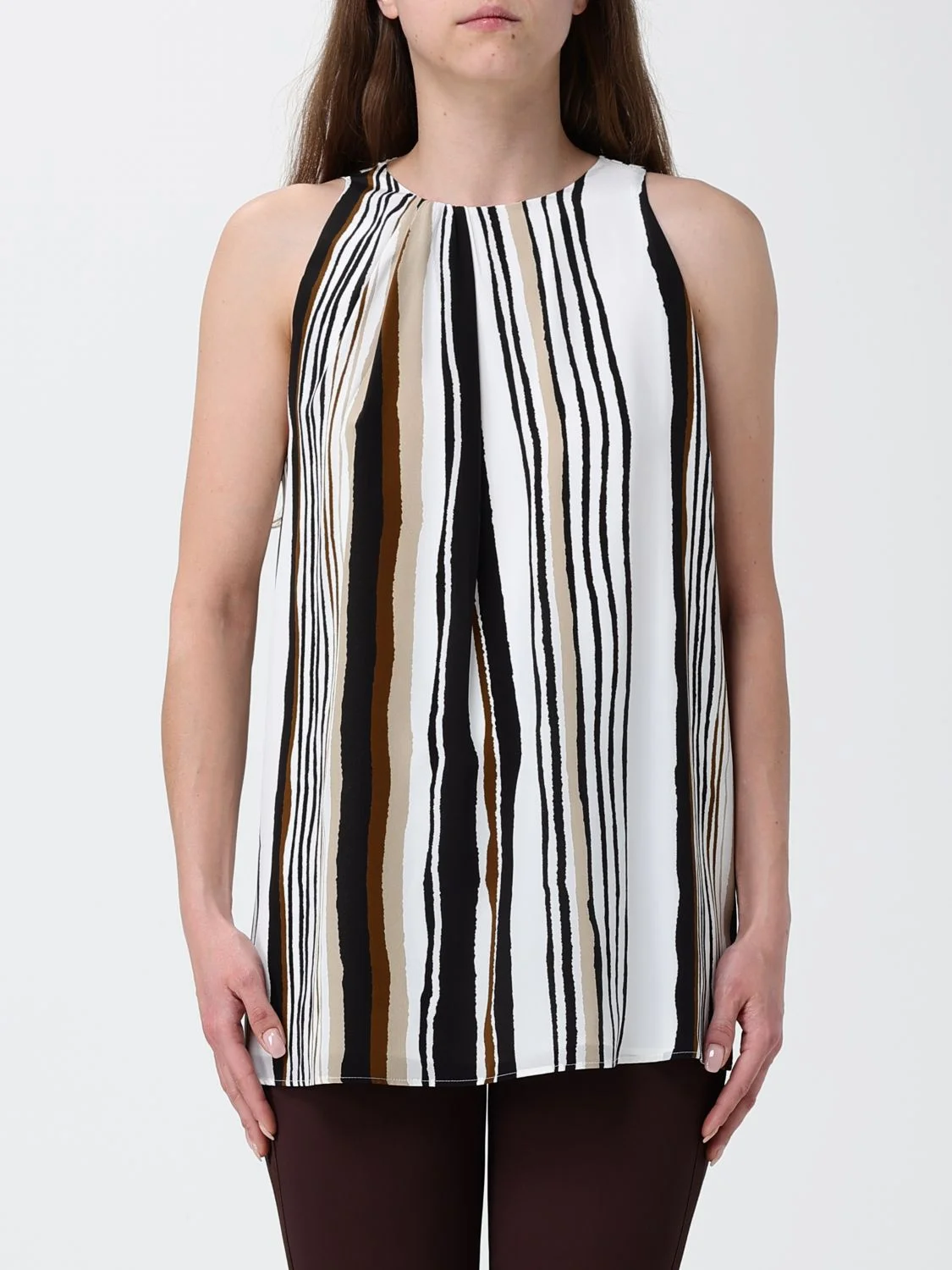 Max Mara Studio Women Max Mara Studio Ramie Blouse With Macrame Inserts - 1
