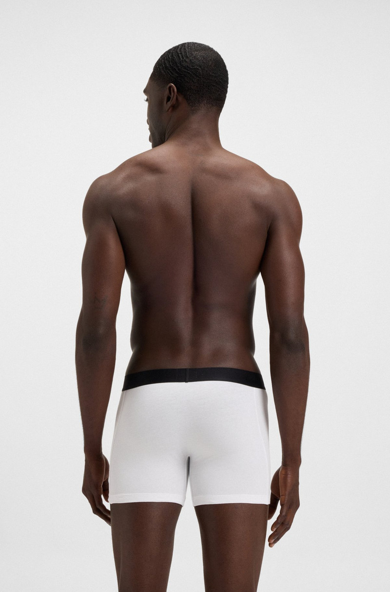 BOSS TWO-PACK OF STRETCH-COTTON BOXER BRIEFS WITH LOGO WAISTBANDS outlook