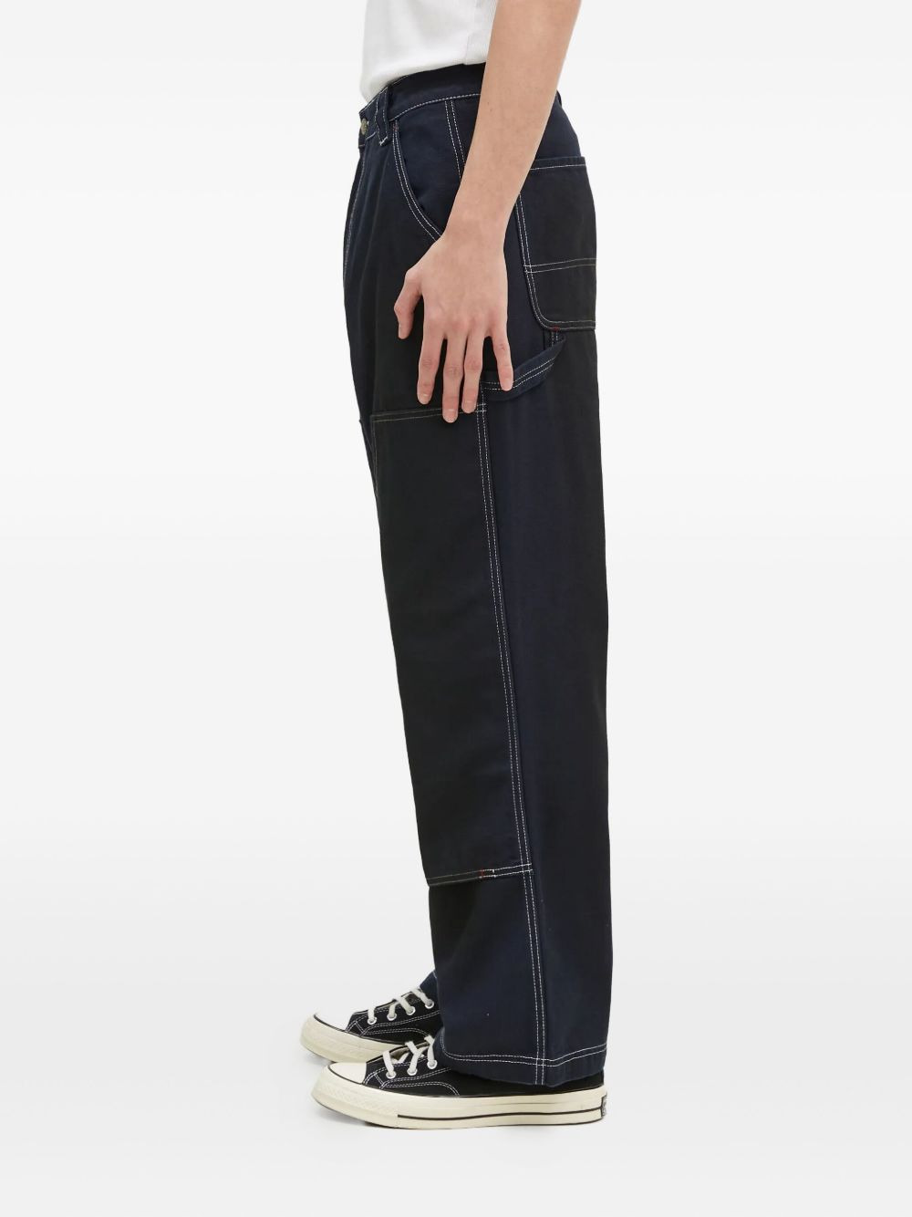 contrast-stitch jeans - 3