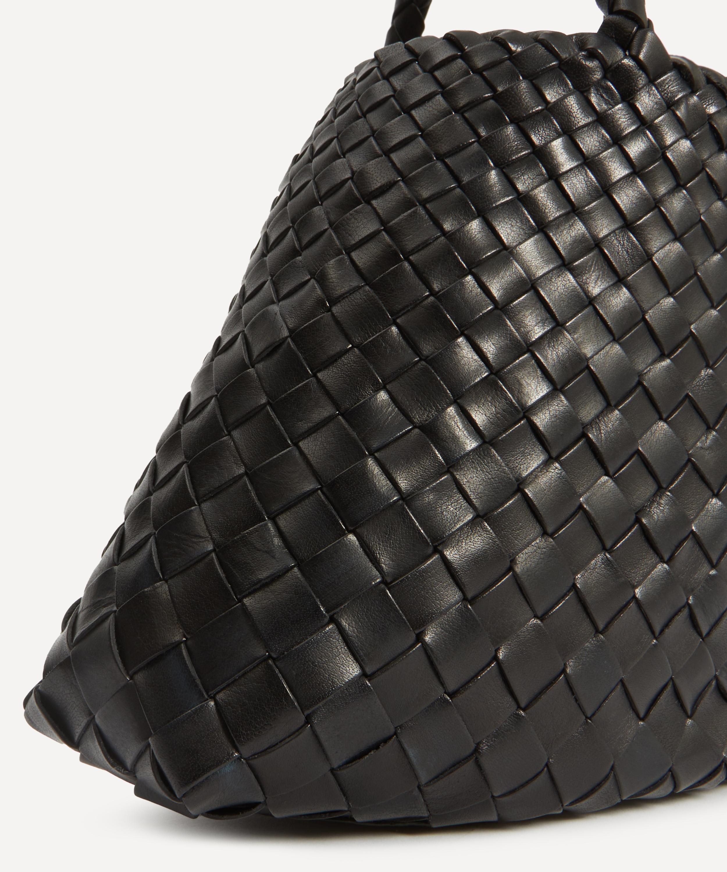 Small Santa Croce Woven Leather Tote Bag - 5