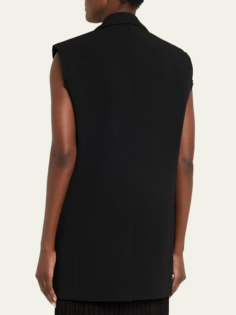 Double-Breasted Wool Gabardine Vest 3