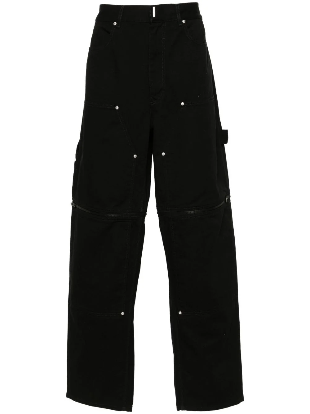 detachable-panels wide-leg jeans - 1