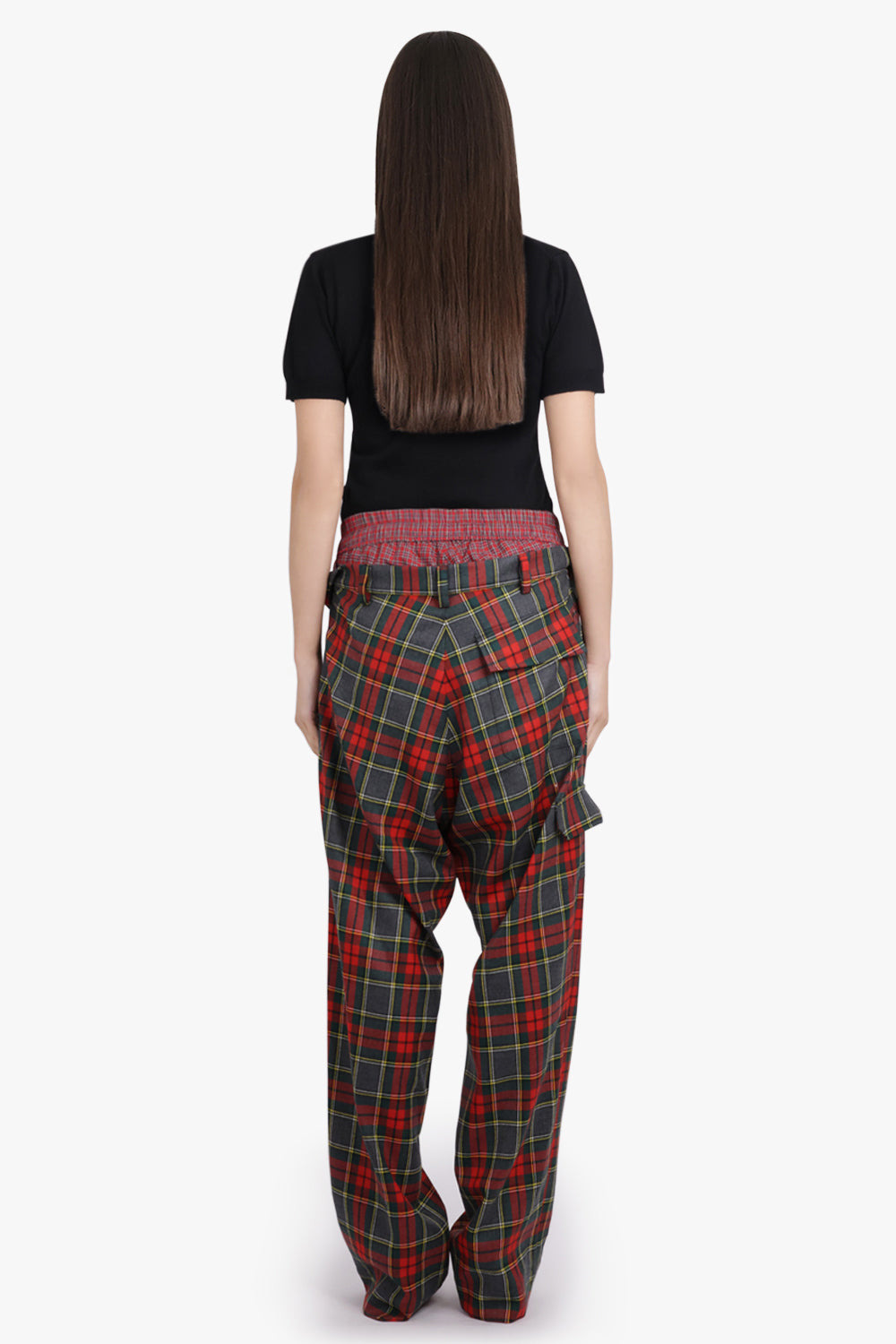 PLUMBER CHECK PRINT TROUSER | RED/GREEN - 5