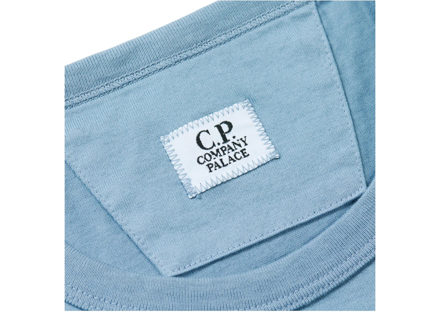 Palace x C.P. Company Mercerized Jersey 30/2 Twisted T-Shirt Blue - 2