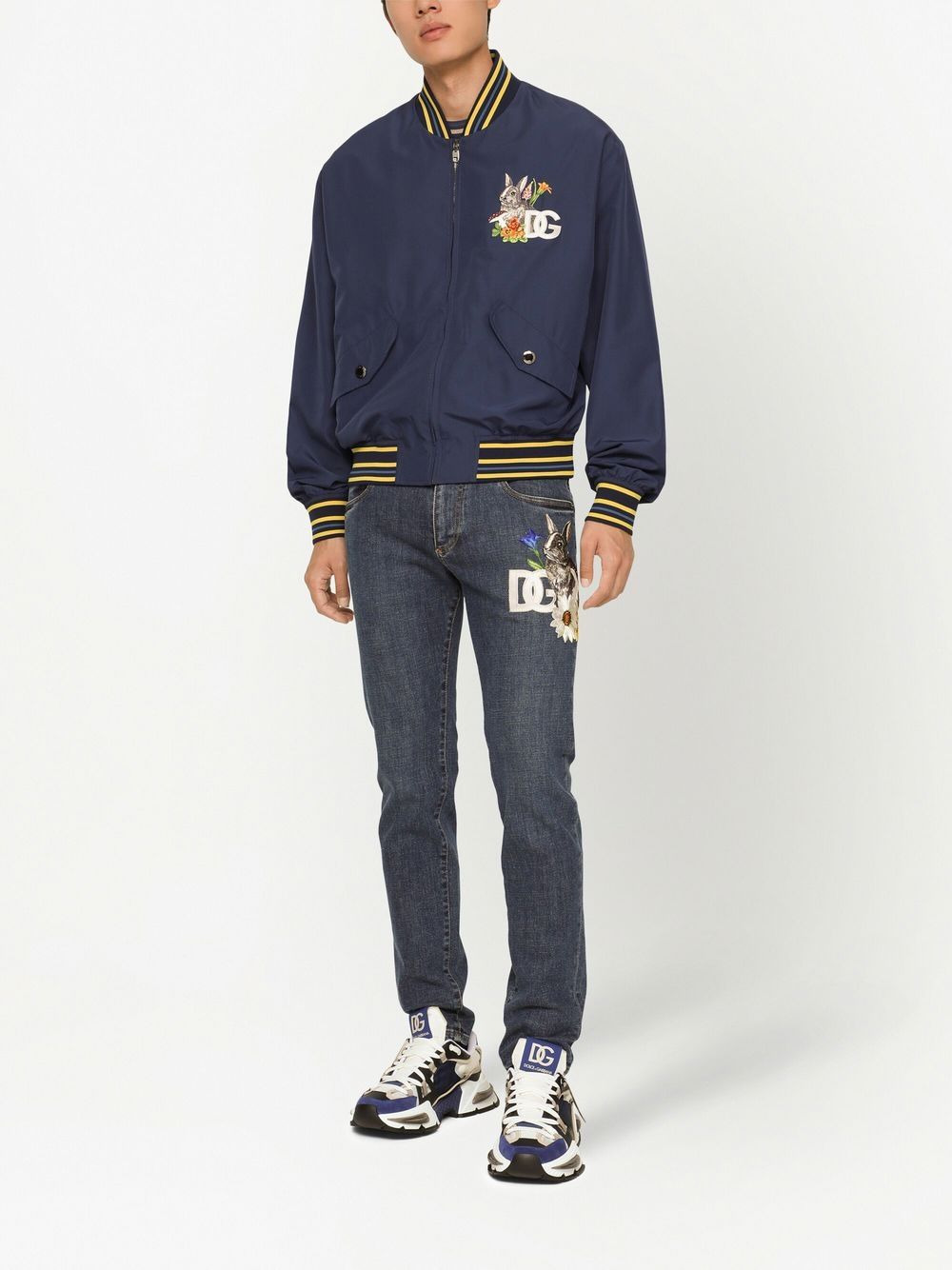 logo-print straight-leg jeans - 3