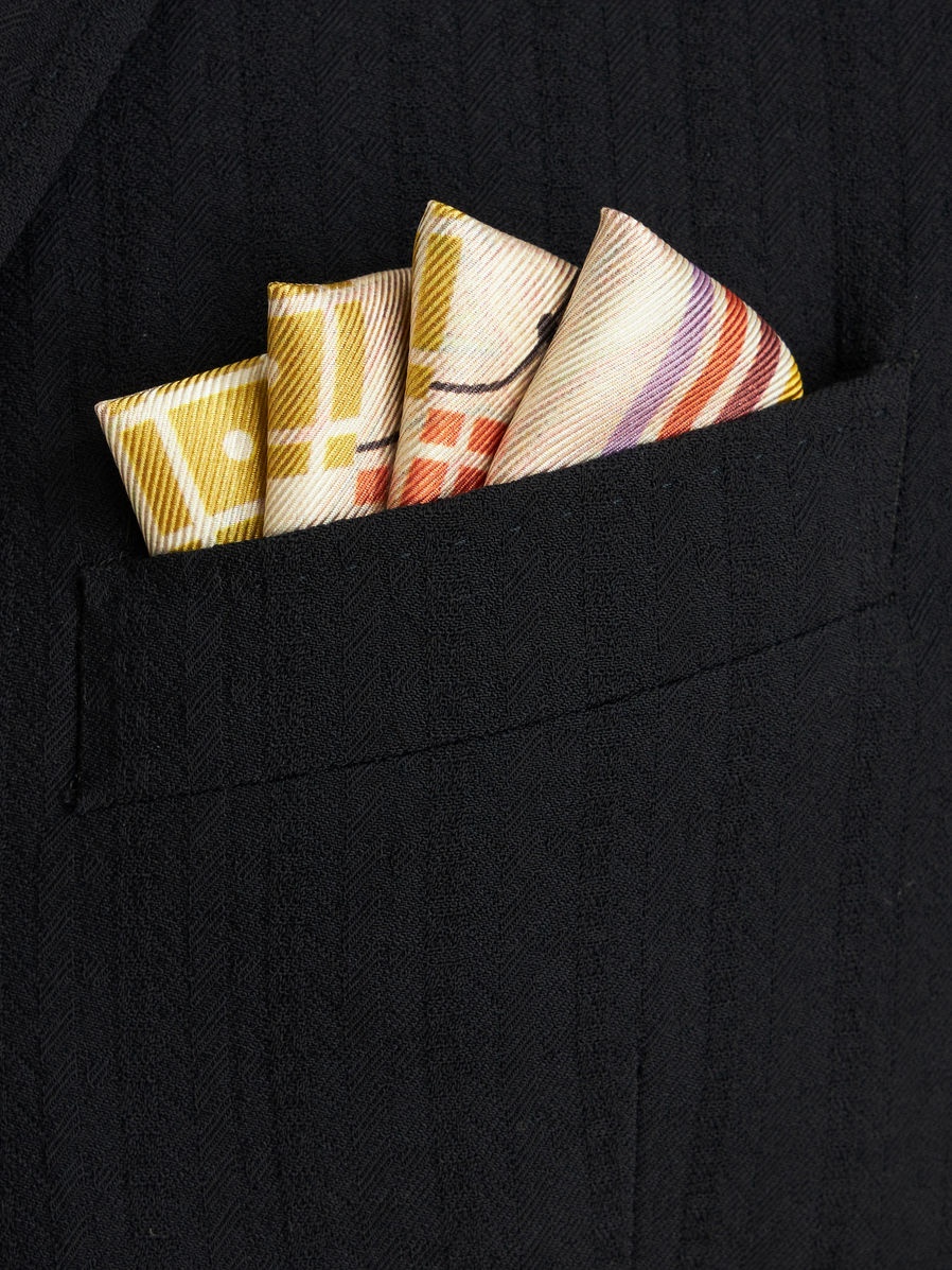 GEOMETRIC PATTERN POCKET SQUARE - 3