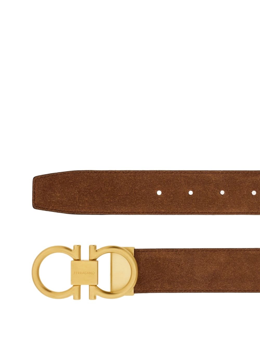 Gancini suede belt - 2