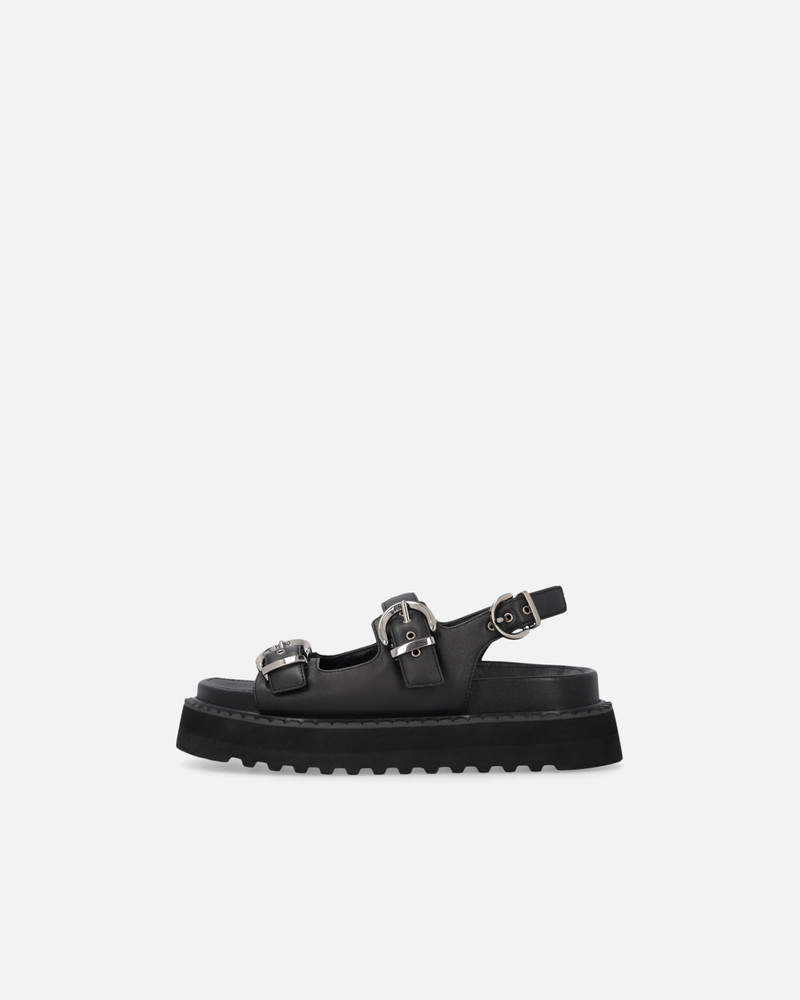 PINKO NAPPA LEATHER SANDALS WITH STRAPS AND WEDGE HEEL outlook