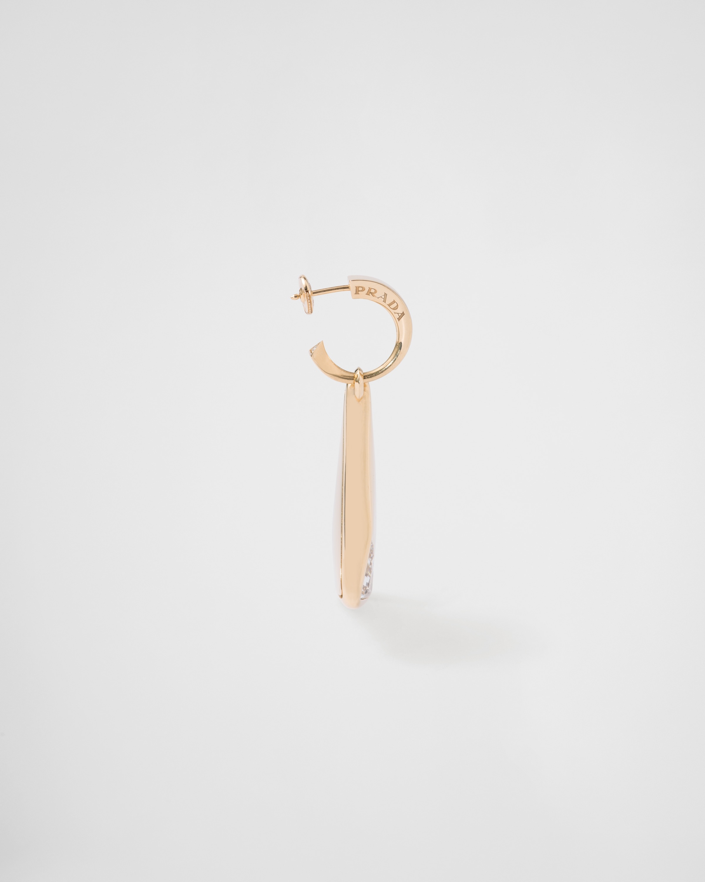 Eternal Gold single pendant earring in yellow gold and laboratory-grown diamonds - 2