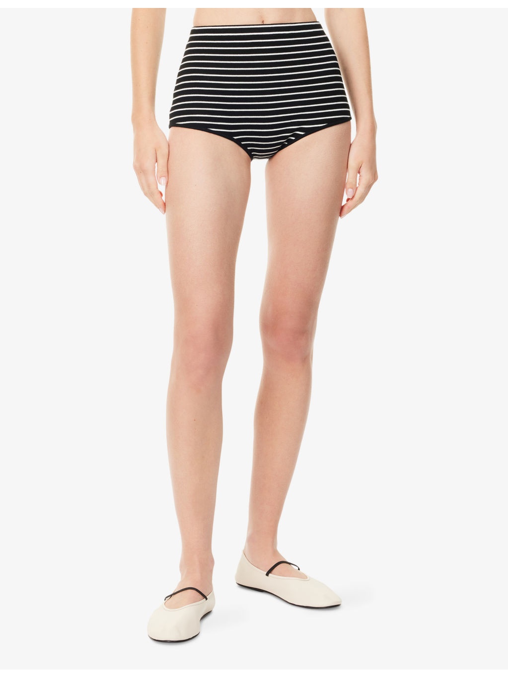 Alissa Striped Knitted Shorts - 3