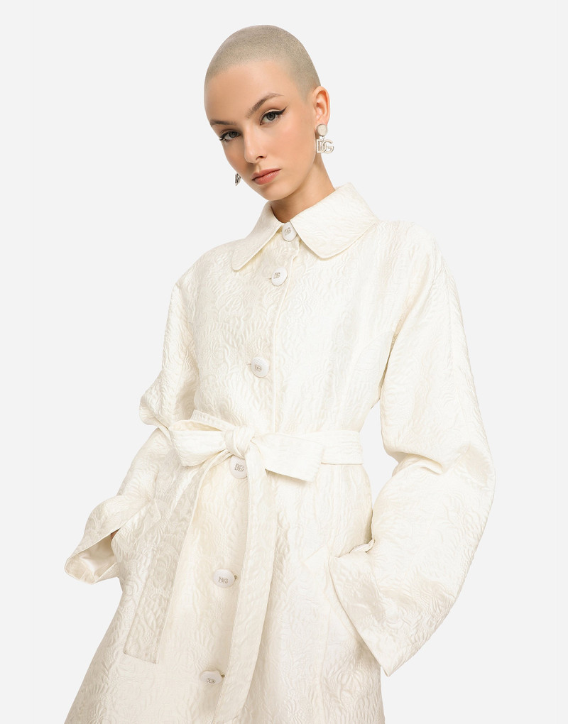 Dolce & Gabbana Belted floral jacquard coat outlook
