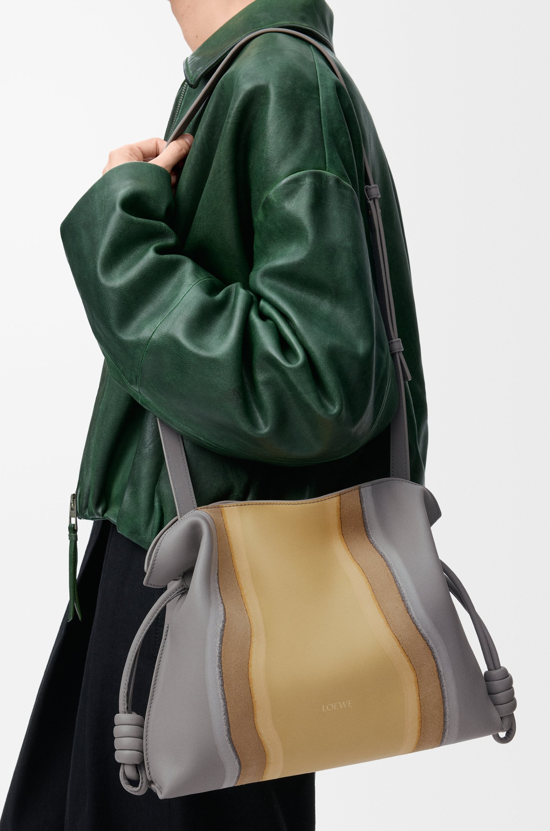 Medium Flamenco clutch in nappa calfskin - 3