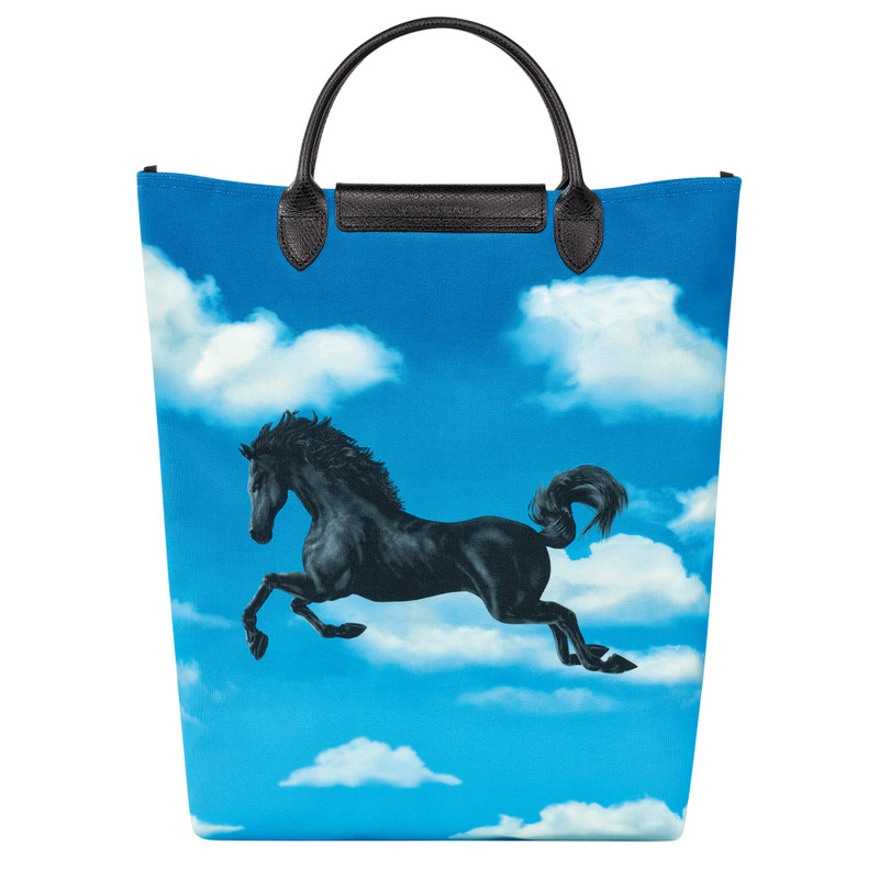 Longchamp x ToiletPaper M Tote bag Cloud Blue - Canvas 4