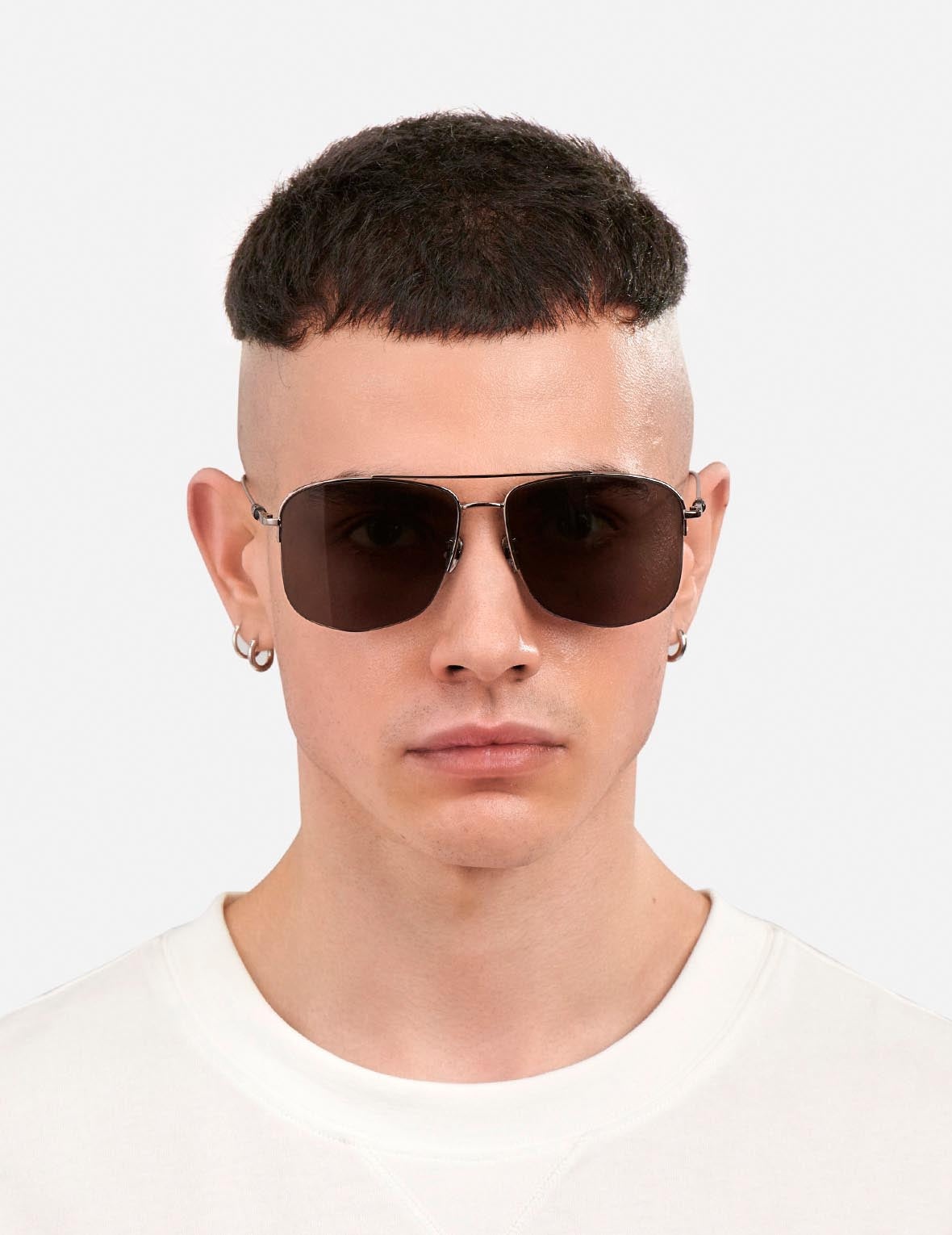 DOUBLE BRIDGE METAL AVIATOR SUNGLASSES - 4