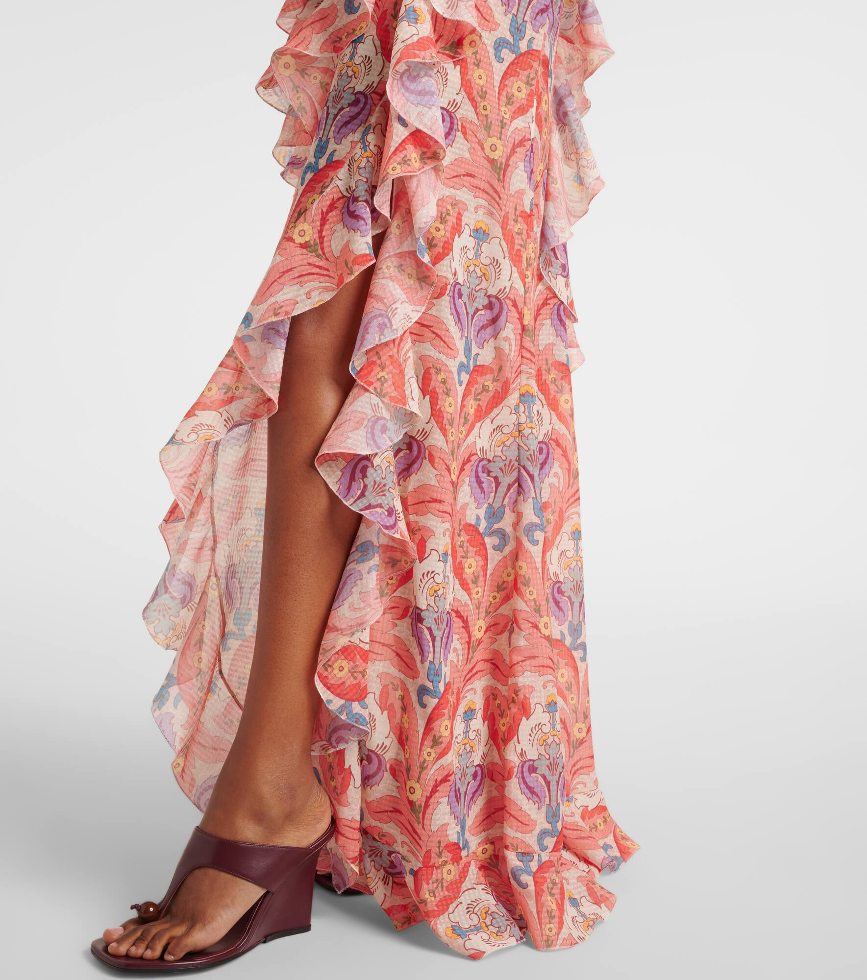 Paisley ruffled maxi dress - 5