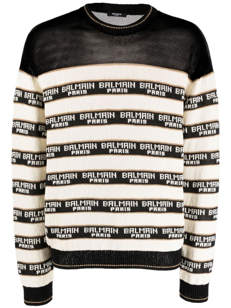 all-over logo-print jumper - 1