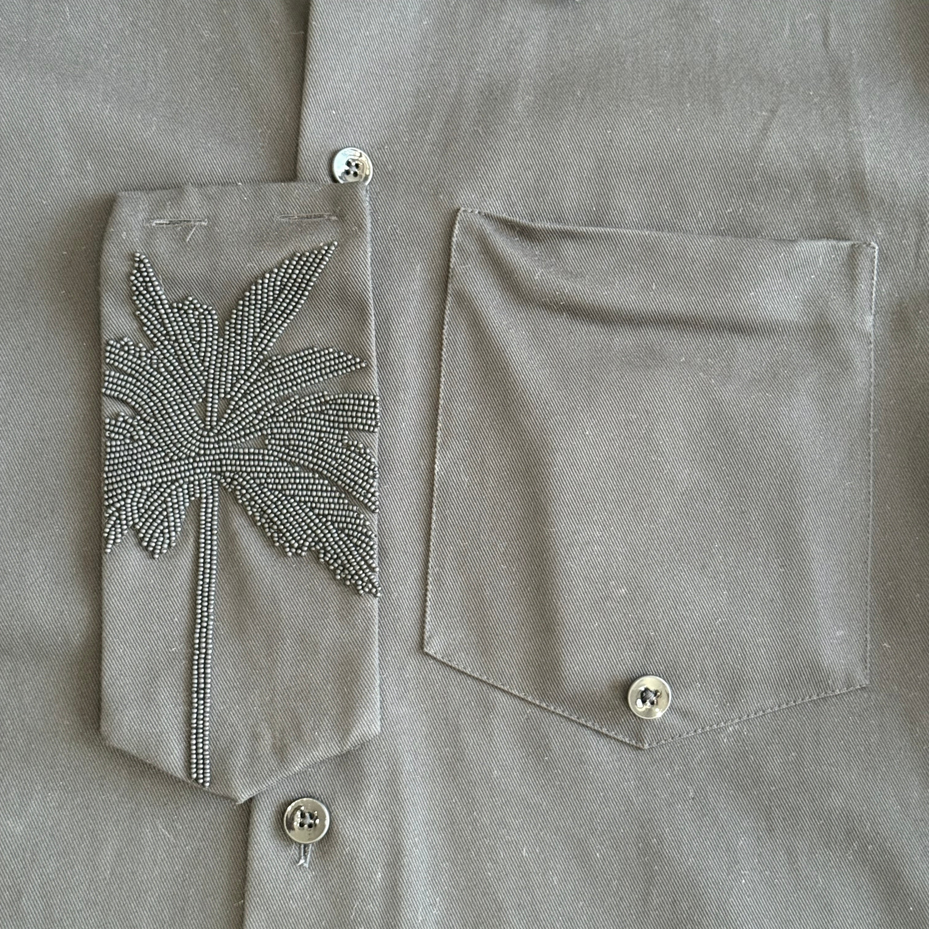 Jil Sander Embroidered Pocket Button Up Shirt SZ 41 - 4