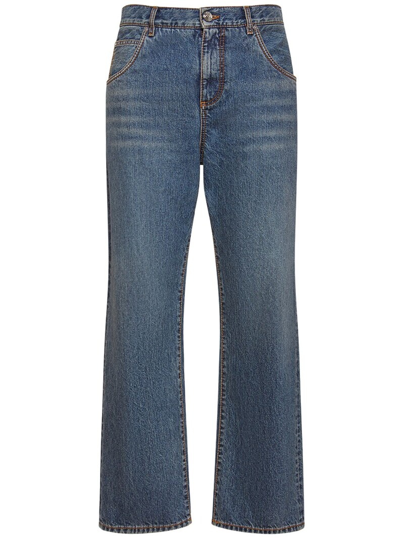 Relaxed fit cotton denim jeans - 1