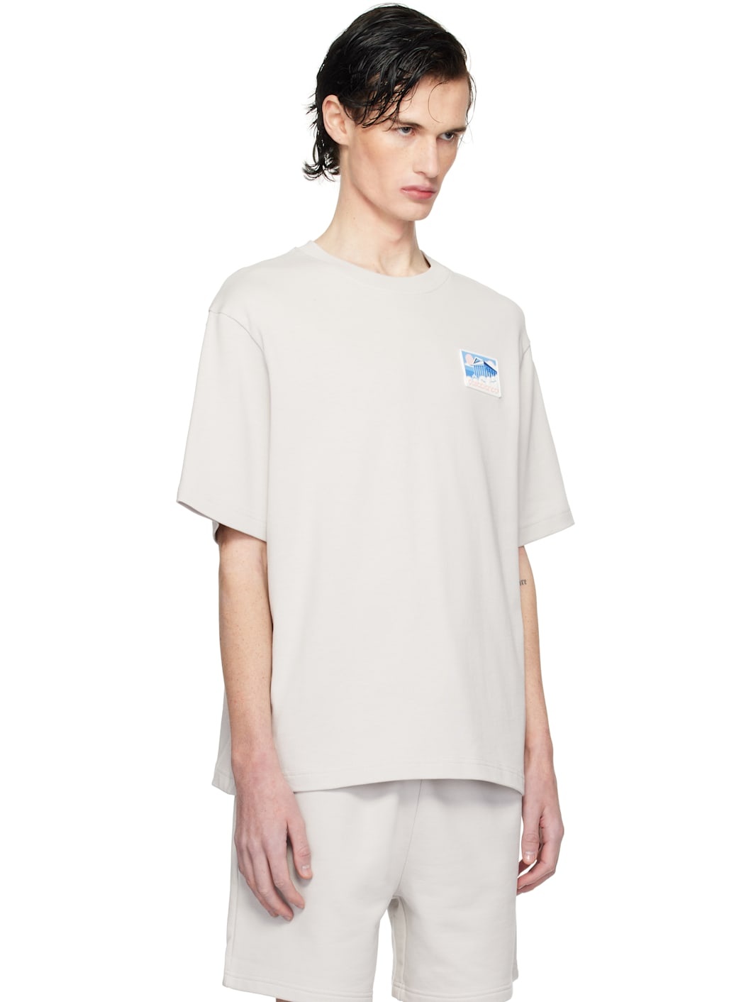 Gray Greek Temple Patch T-shirt - 2