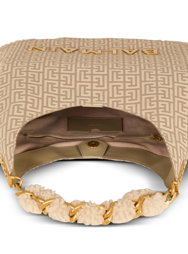 Large 1945 Soft Hobo bag in nylon with a PB Labyrinth monogram 6