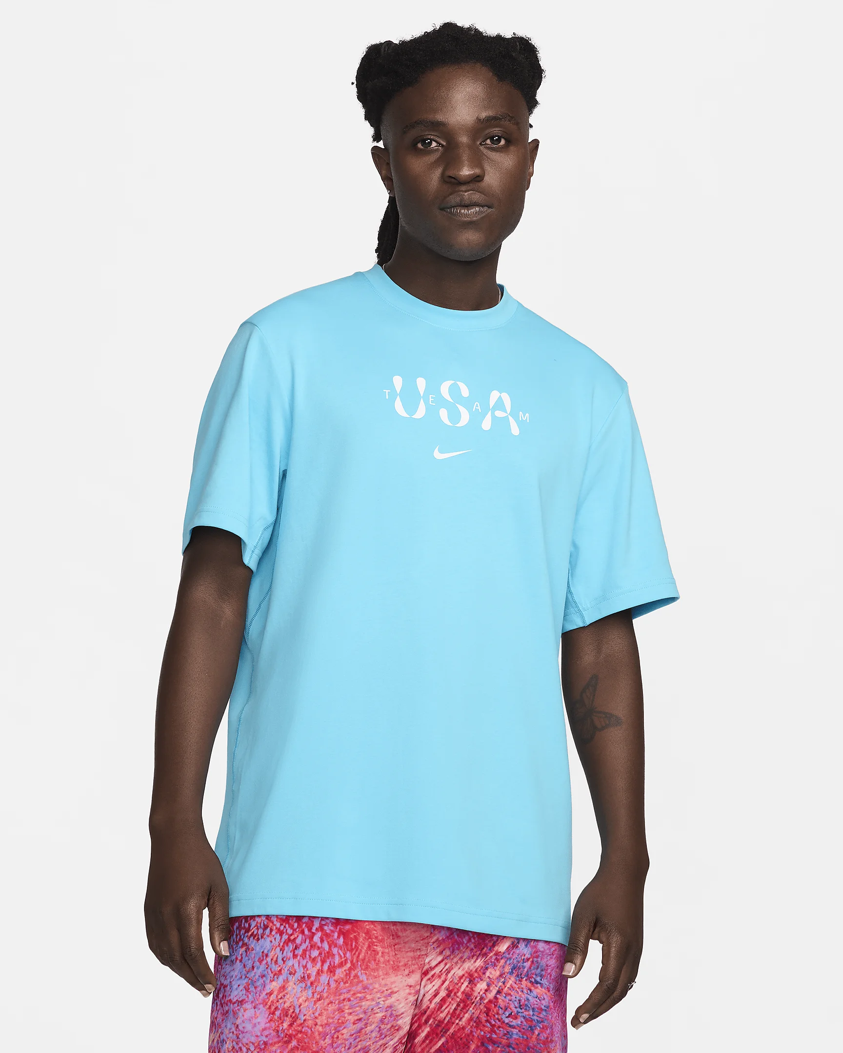 Nike Dri-FIT 미국 1 차 T 셔츠 '발트 블루'FN1092-416 - 1