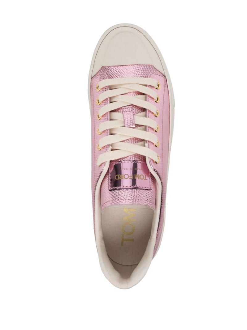 City metallic-finish sneakers 4