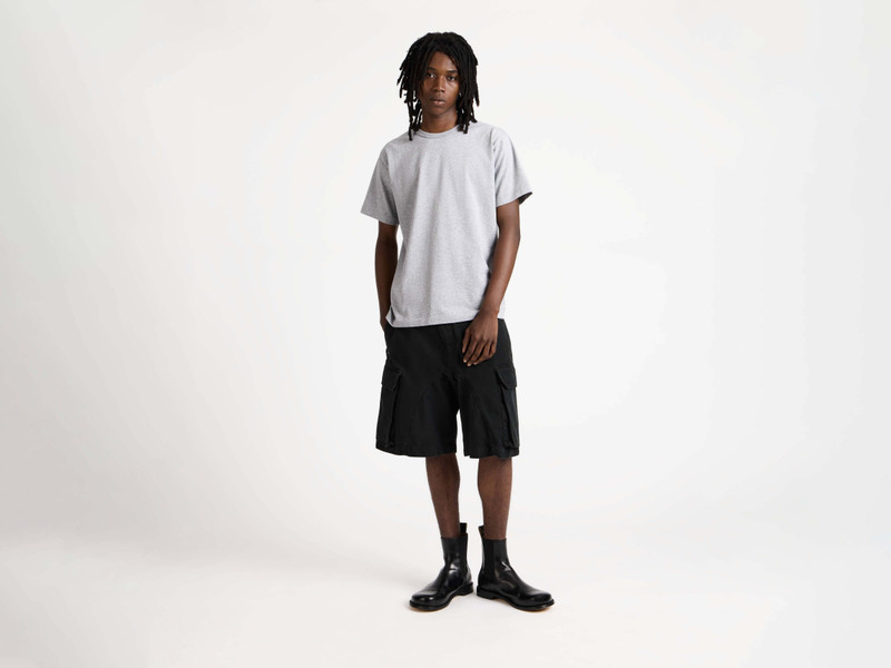 JW Anderson EMBROIDERED ANCHOR T-SHIRT IN MID GREY MELANGE outlook