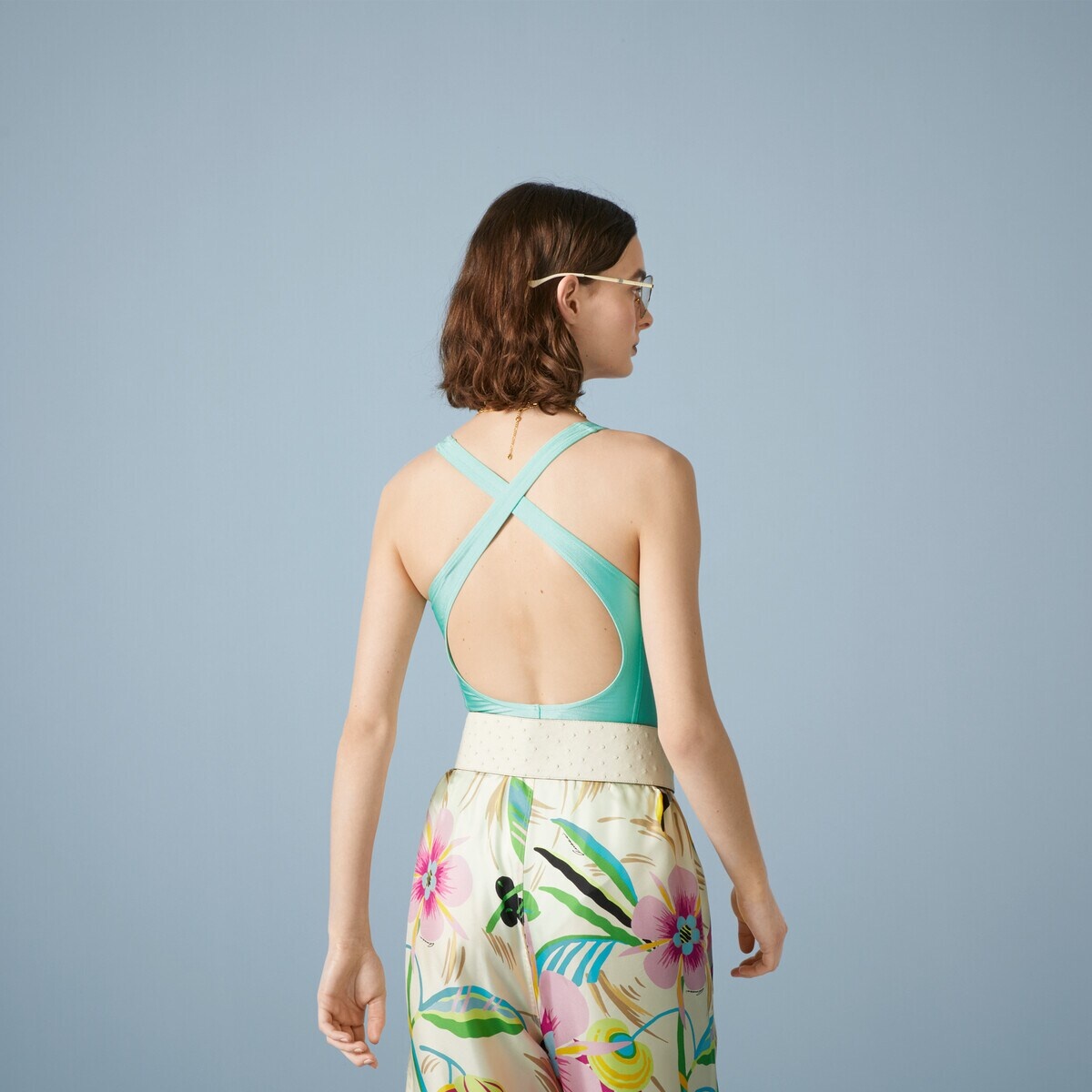 Sparkling jersey swimsuit - 6