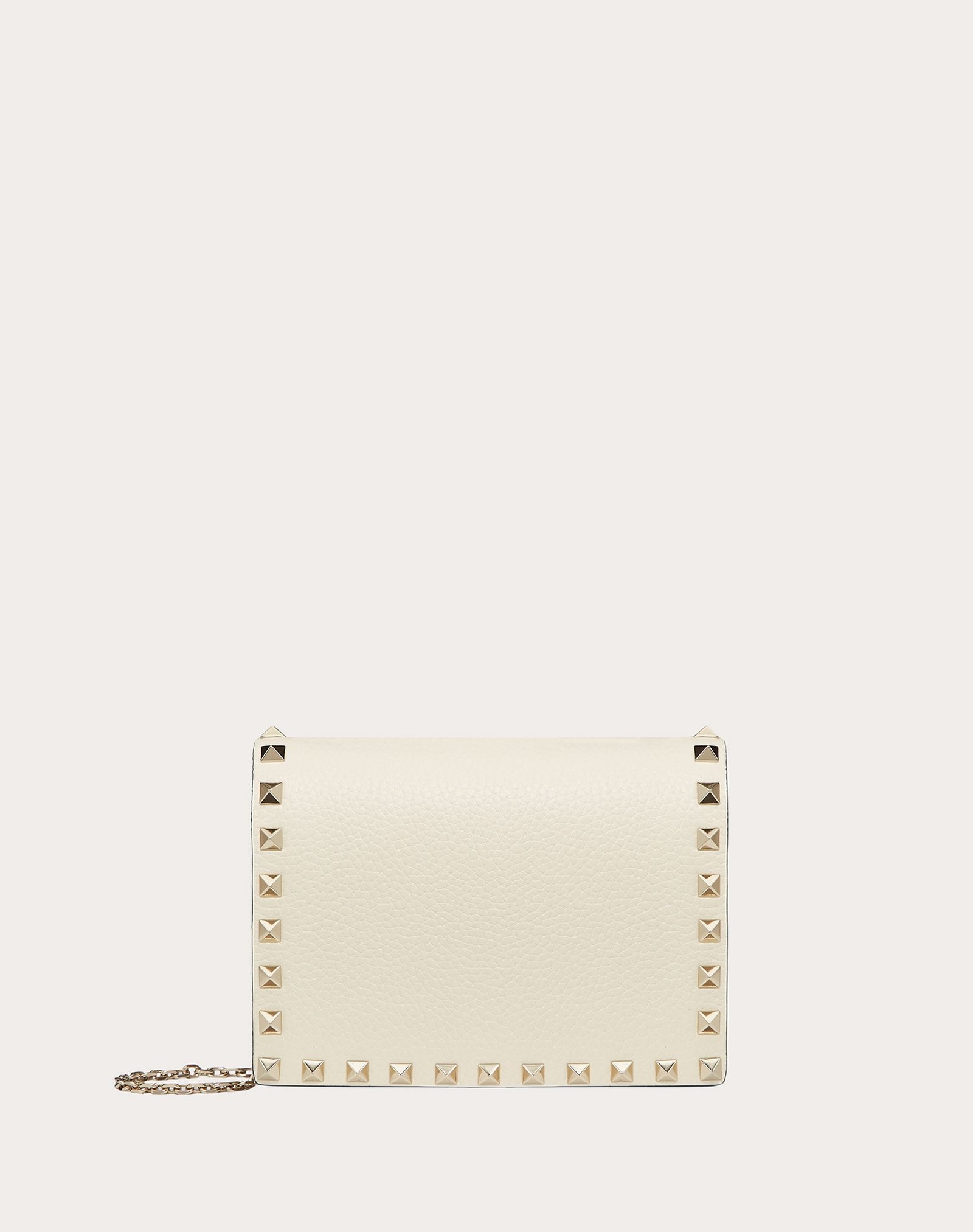 Rockstud Grainy Calfskin Chain Pouch - 1