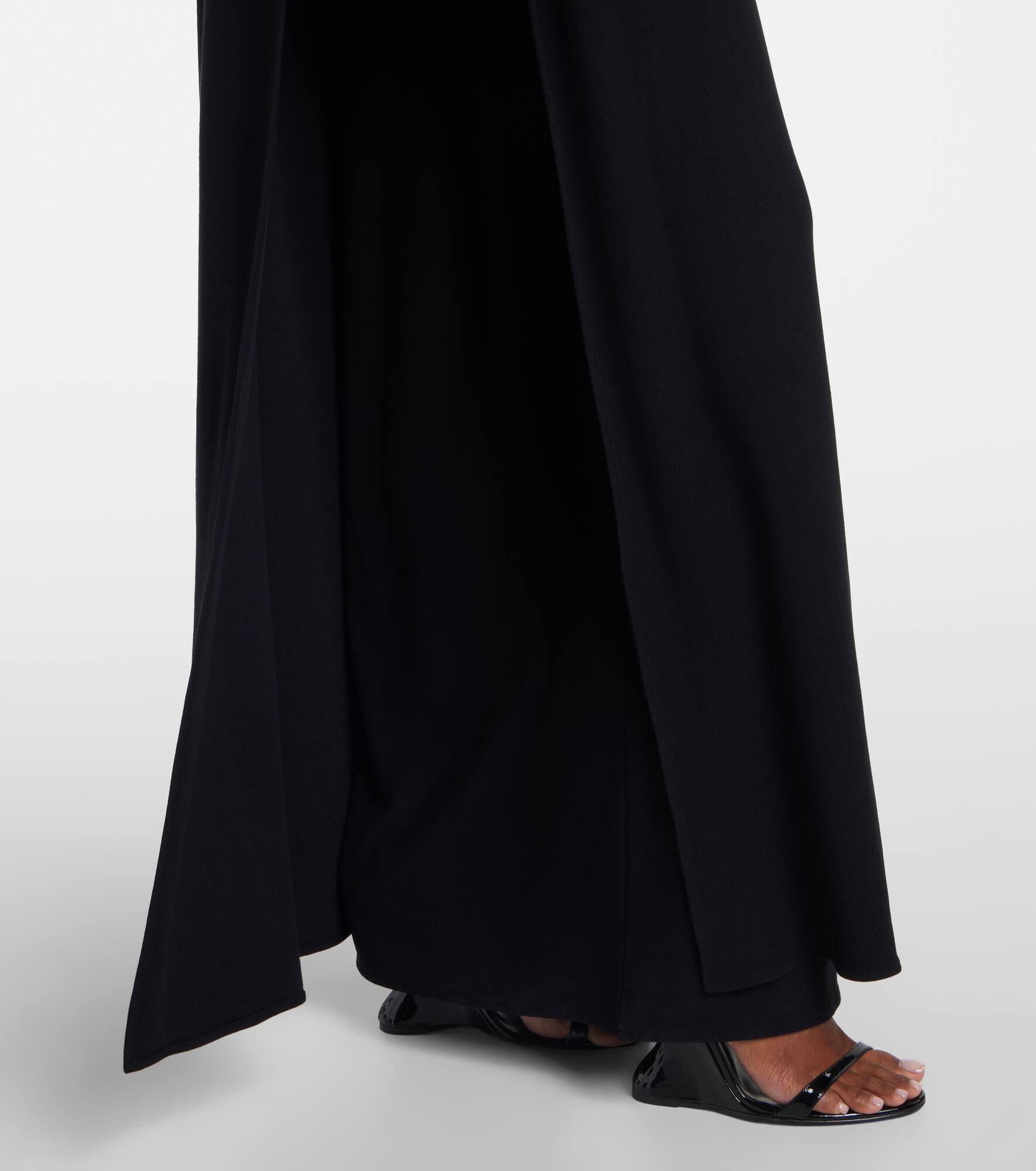 Caped asymmetric gown - 6