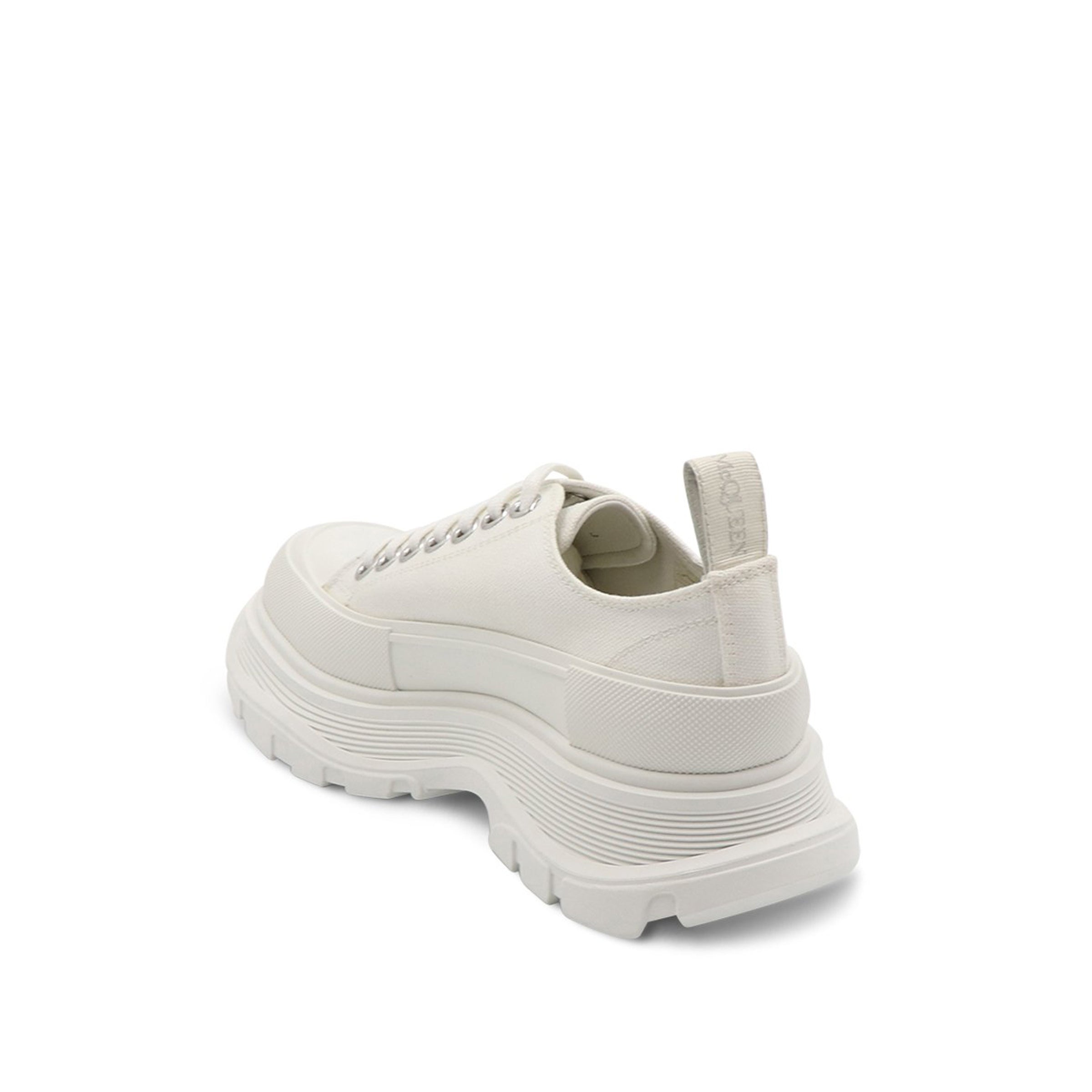 Tread Slick Canvas Lace-Up Shoes in White - 4