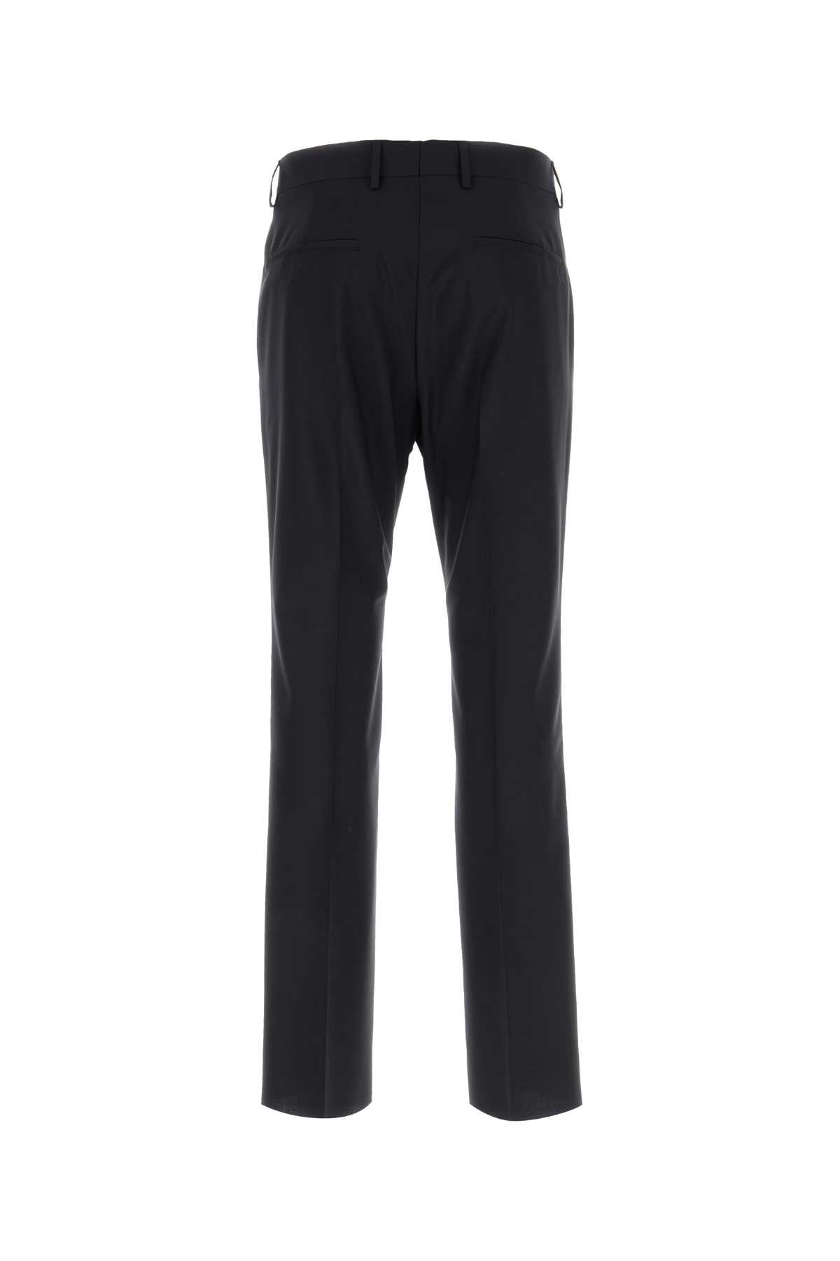 Valentino Garavani Men Dark Blue Wool Blend Pant - 2