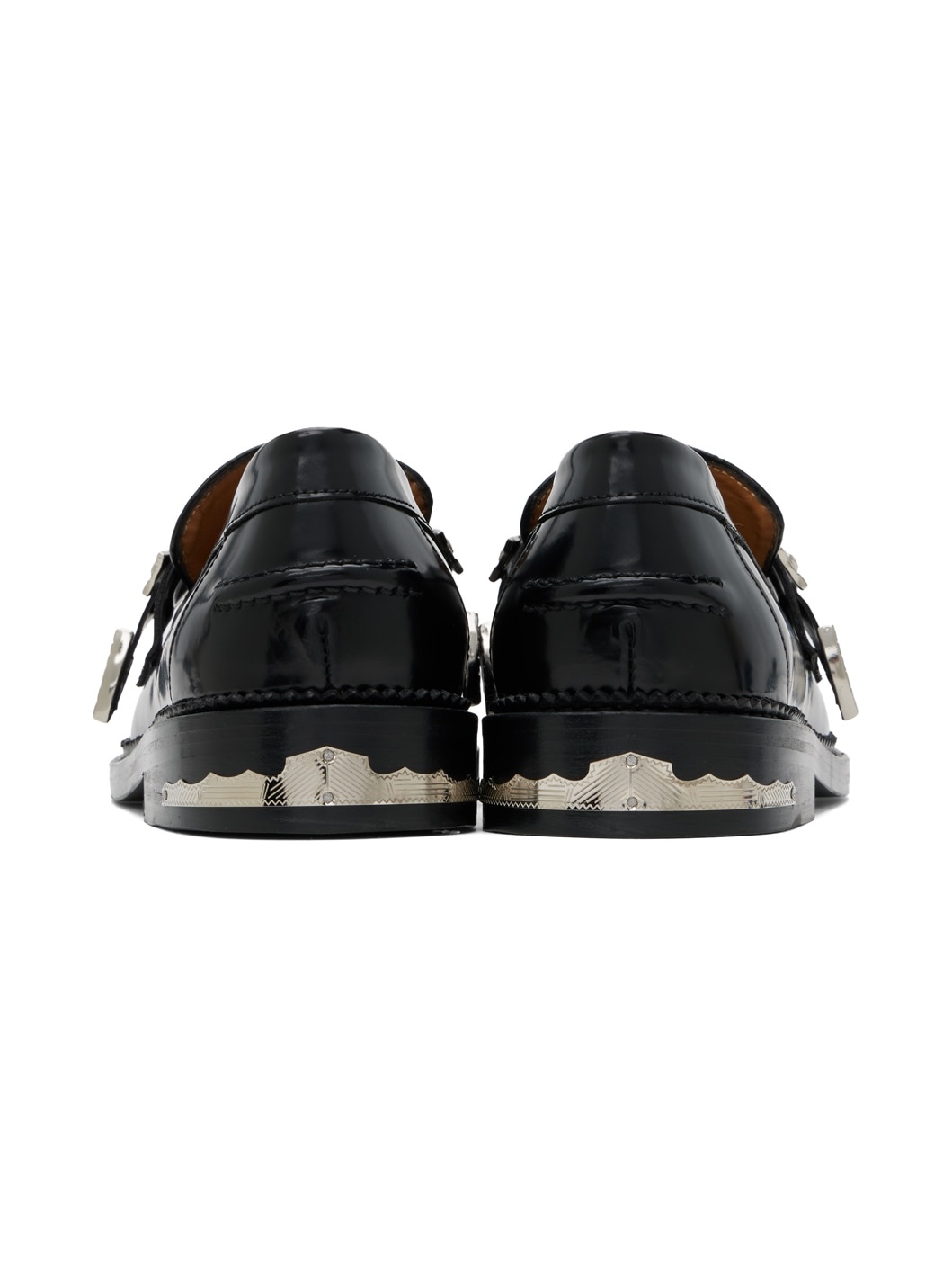 Black Polished Loafers - 2