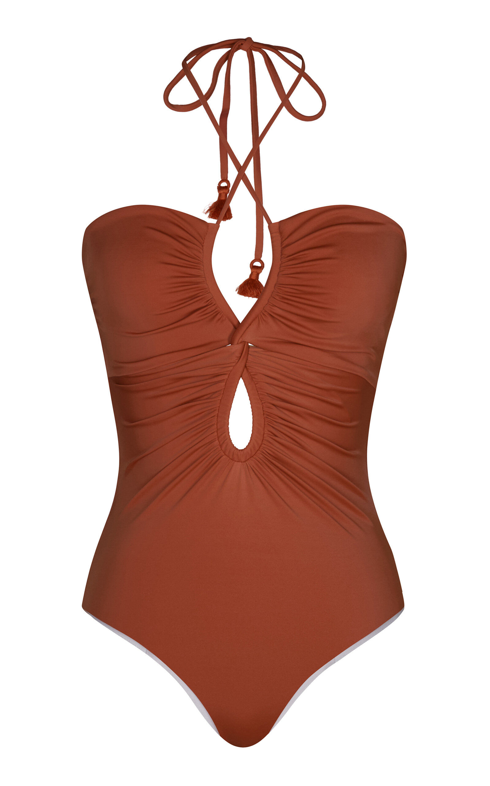 Coral Reef Ruched One-Piece Swimsuit orange - 1