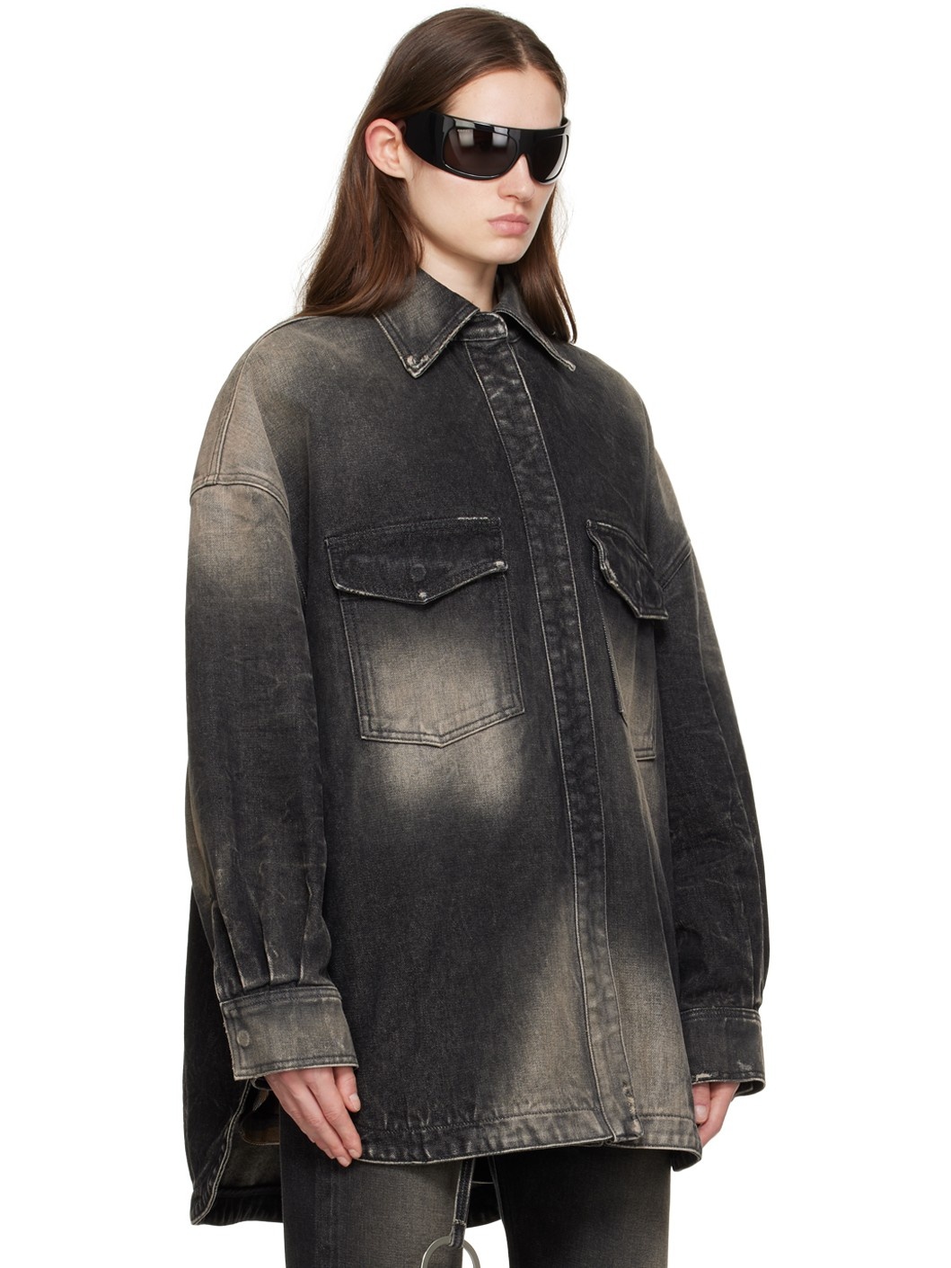 Gray Short Denim Jacket - 2