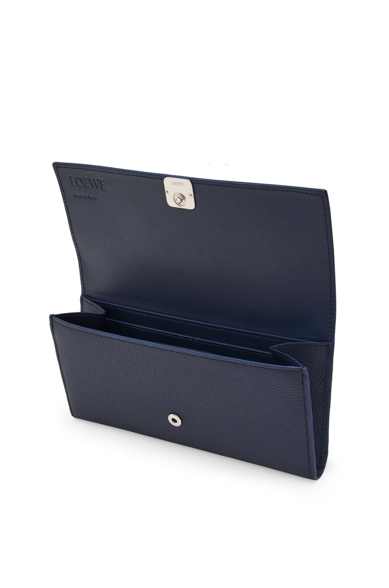 Anagram continental wallet in pebble grain calfskin 3