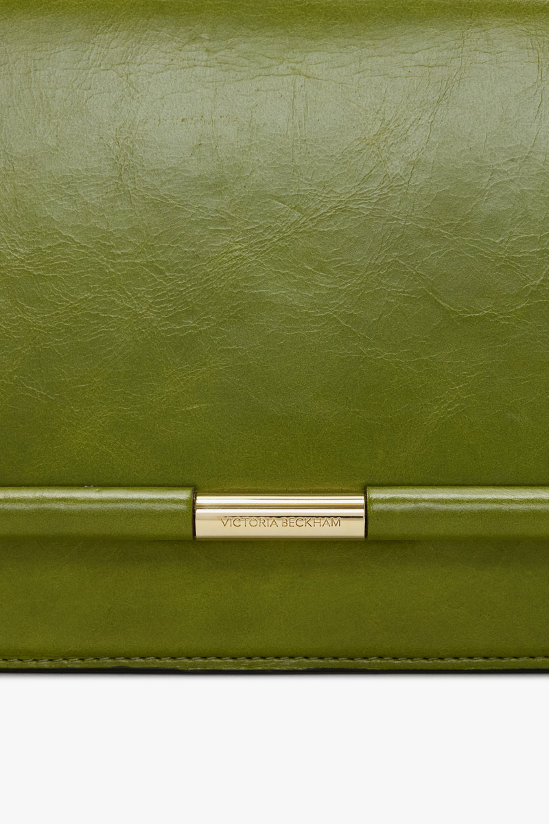 202 Crossbody Bag In Green Distressed Leather 7