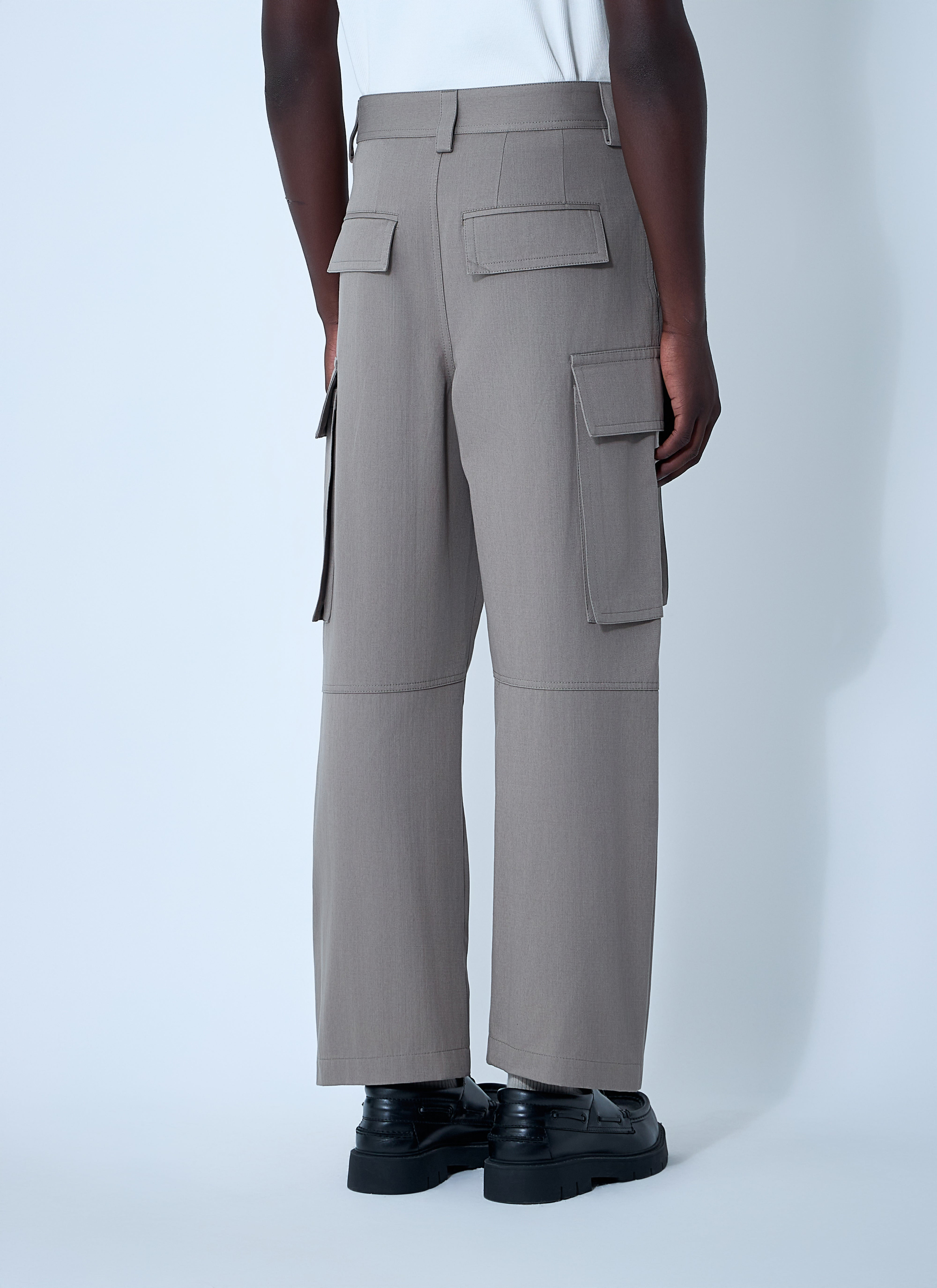 Bottega Veneta Men Cotton Twill Cargo Pants - 4