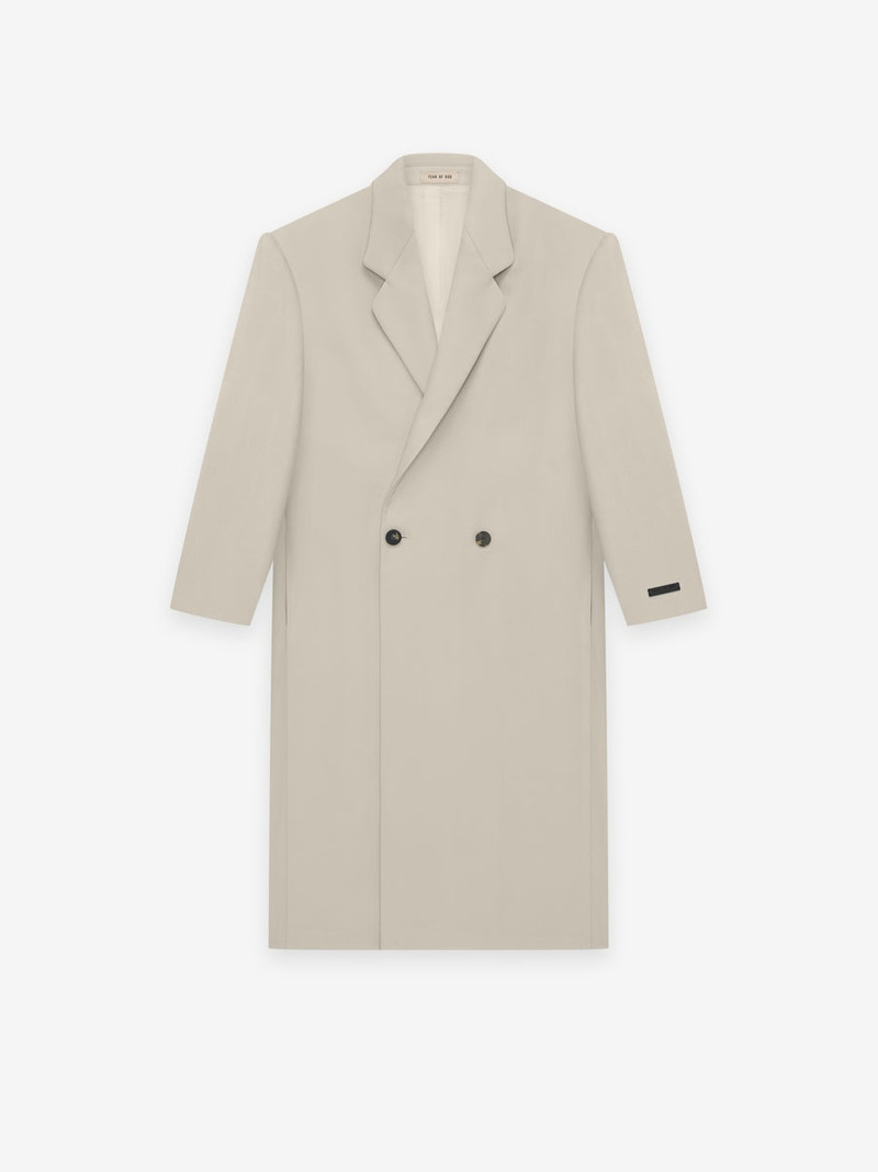 Wool Gabardine Double Breasted Overcoat 1