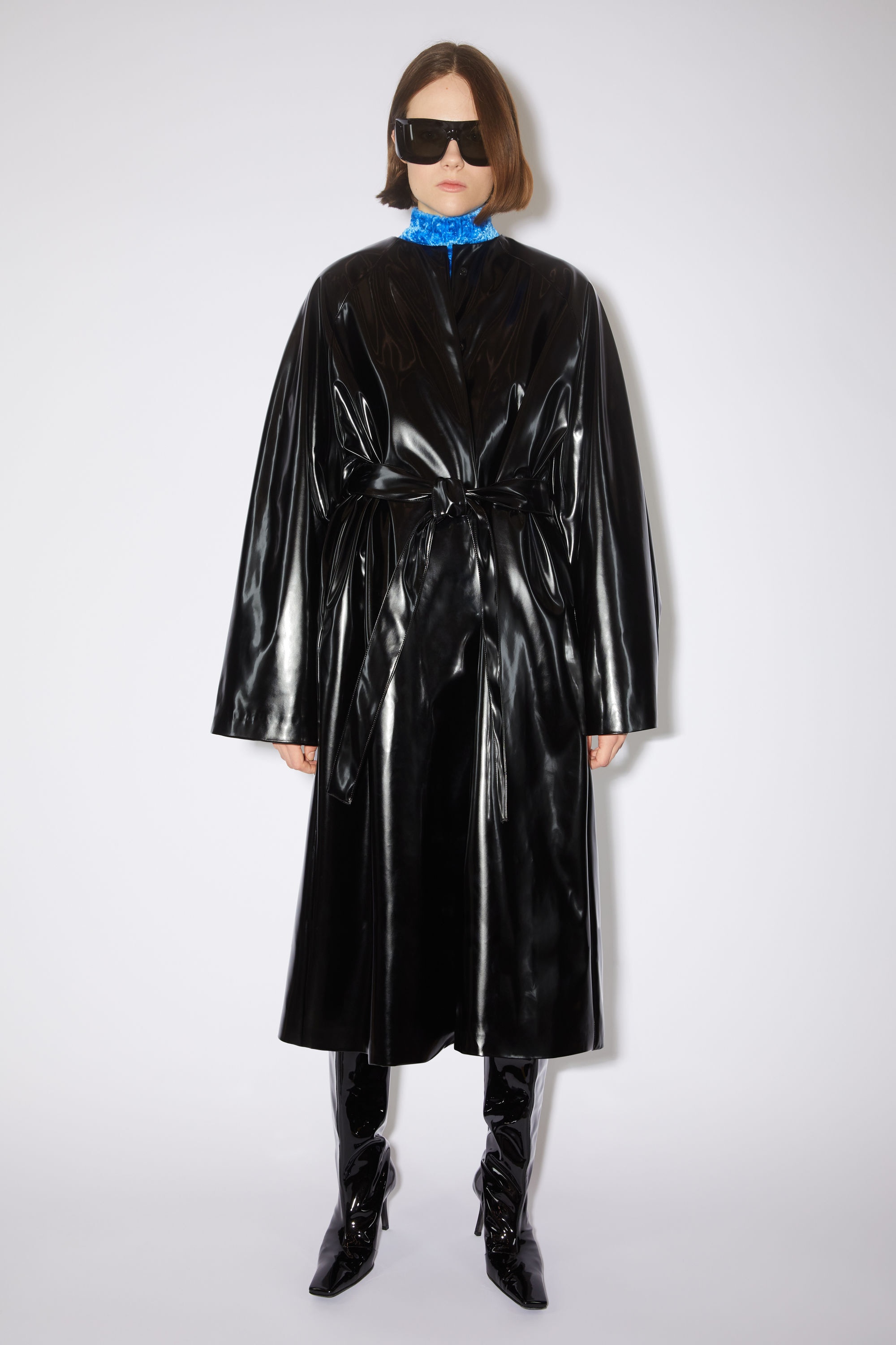 Belted coat - Black - 2