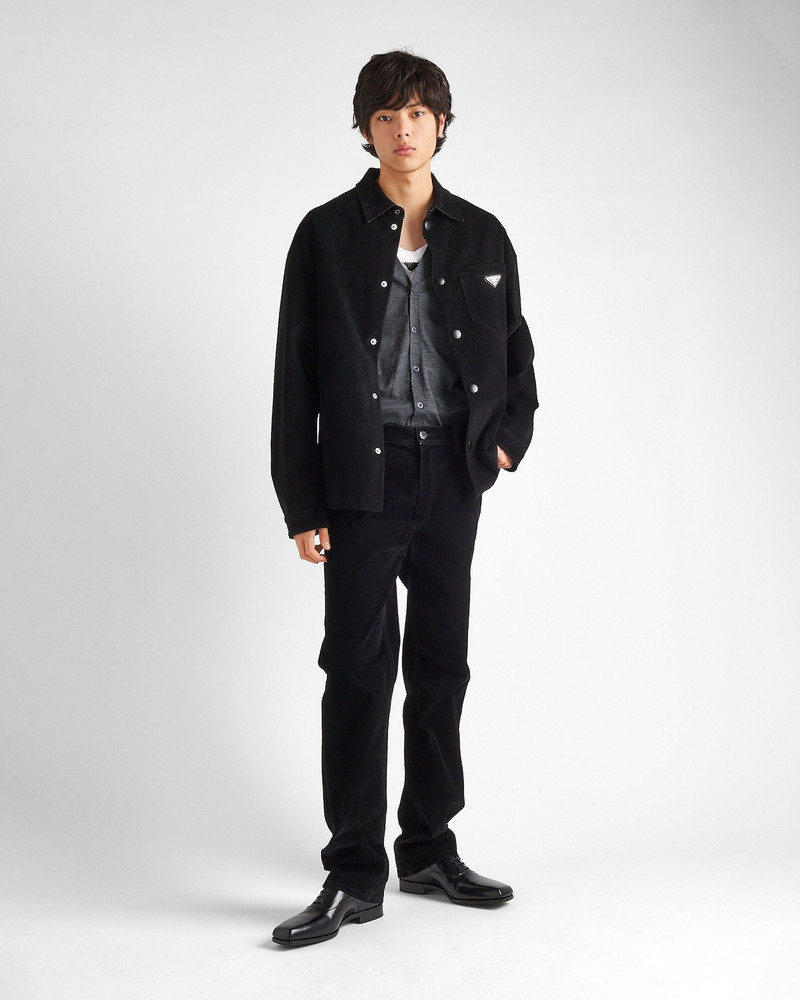 Prada Five-pocket velvet denim jeans outlook