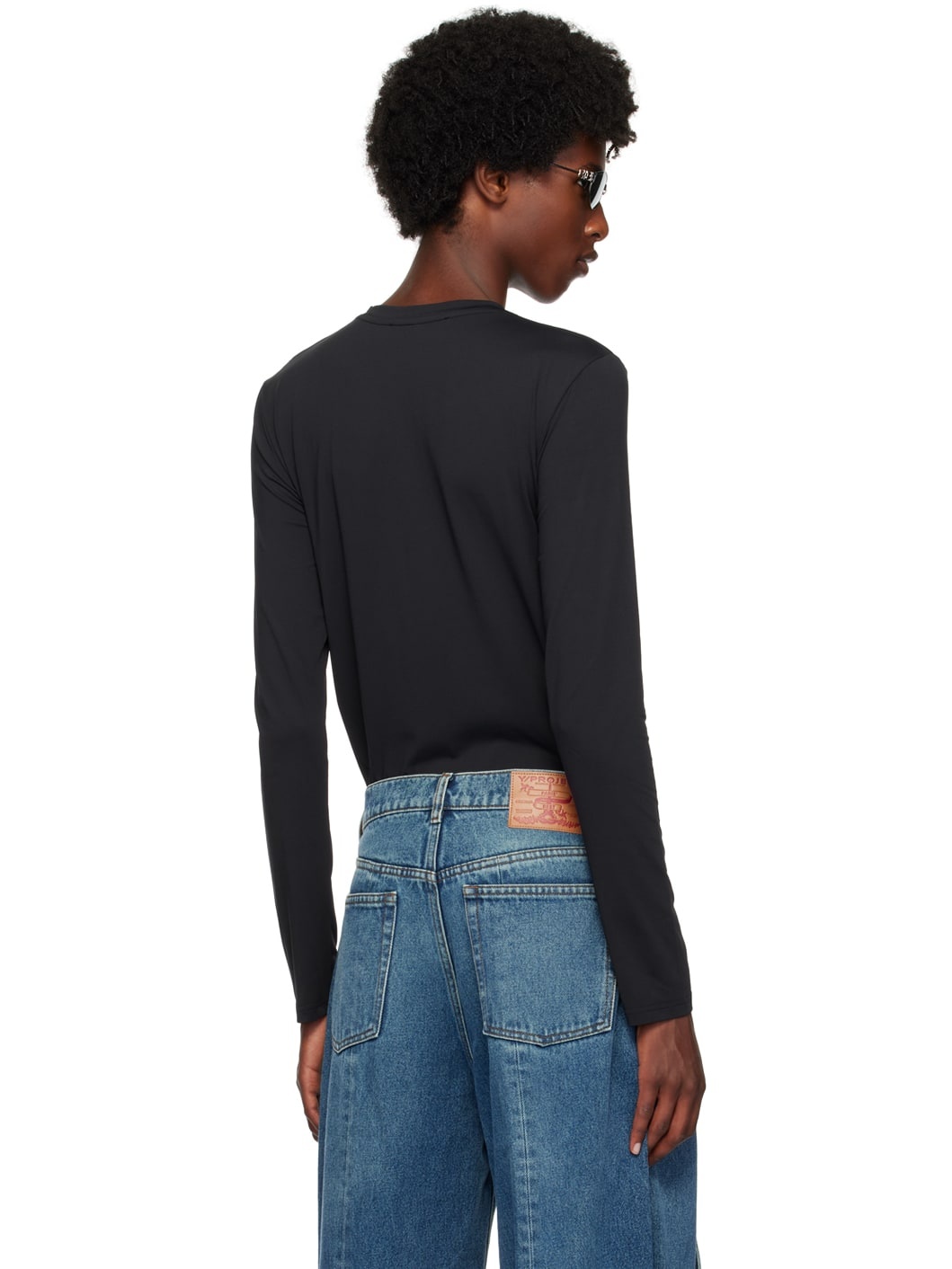 Black Logo Patch Long Sleeve T-Shirt - 3