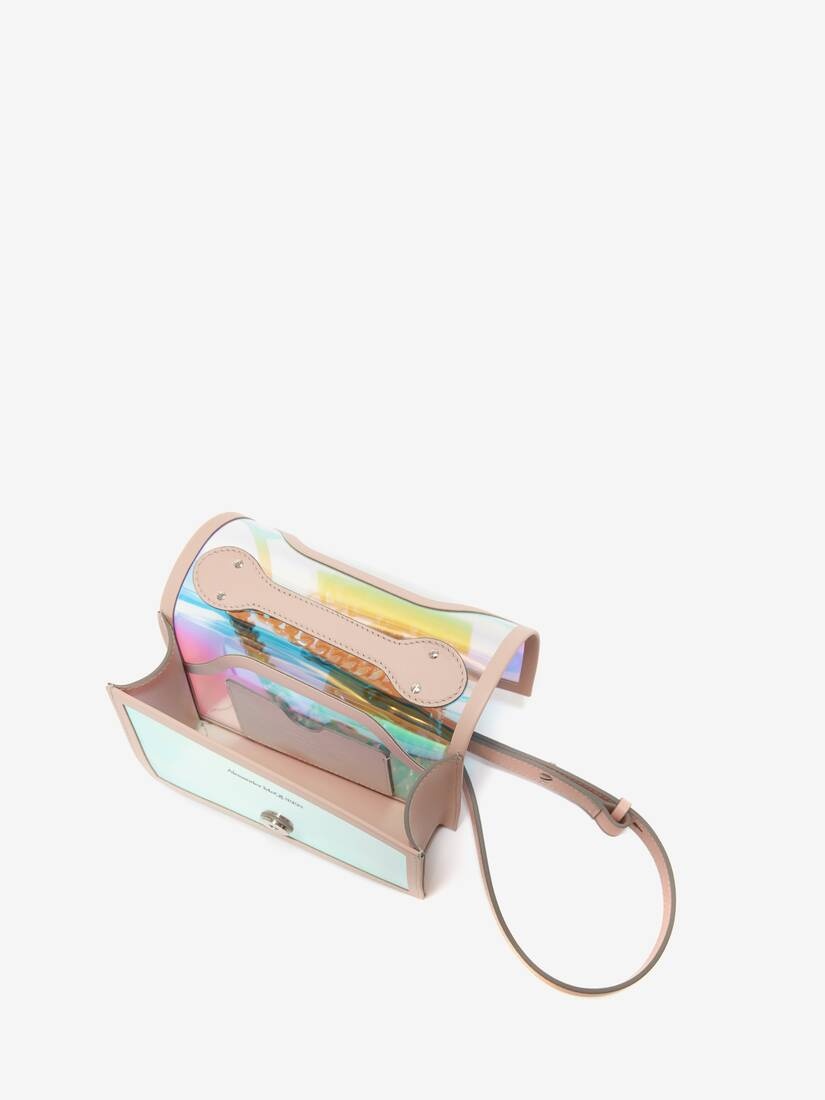 Mini Jewelled Satchel in Silver - 4