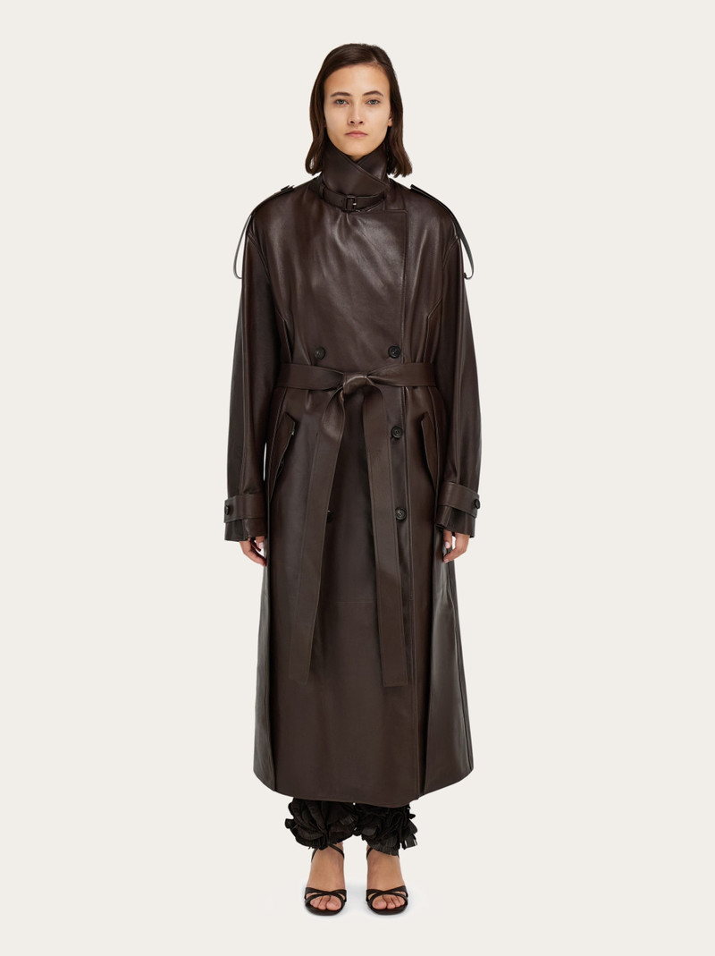 FERRAGAMO Nappa trench outlook